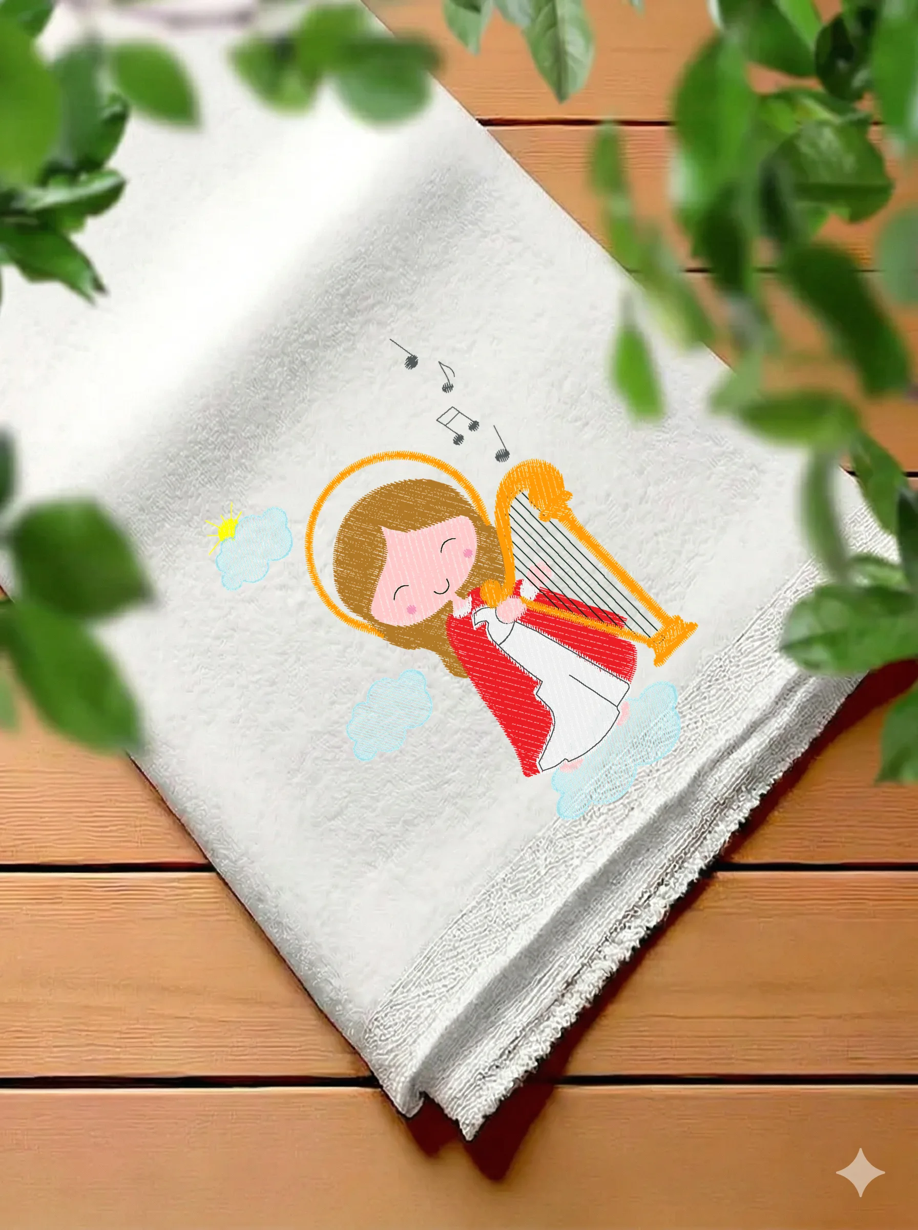 Ангелочек с арфой (миниатюра 7)