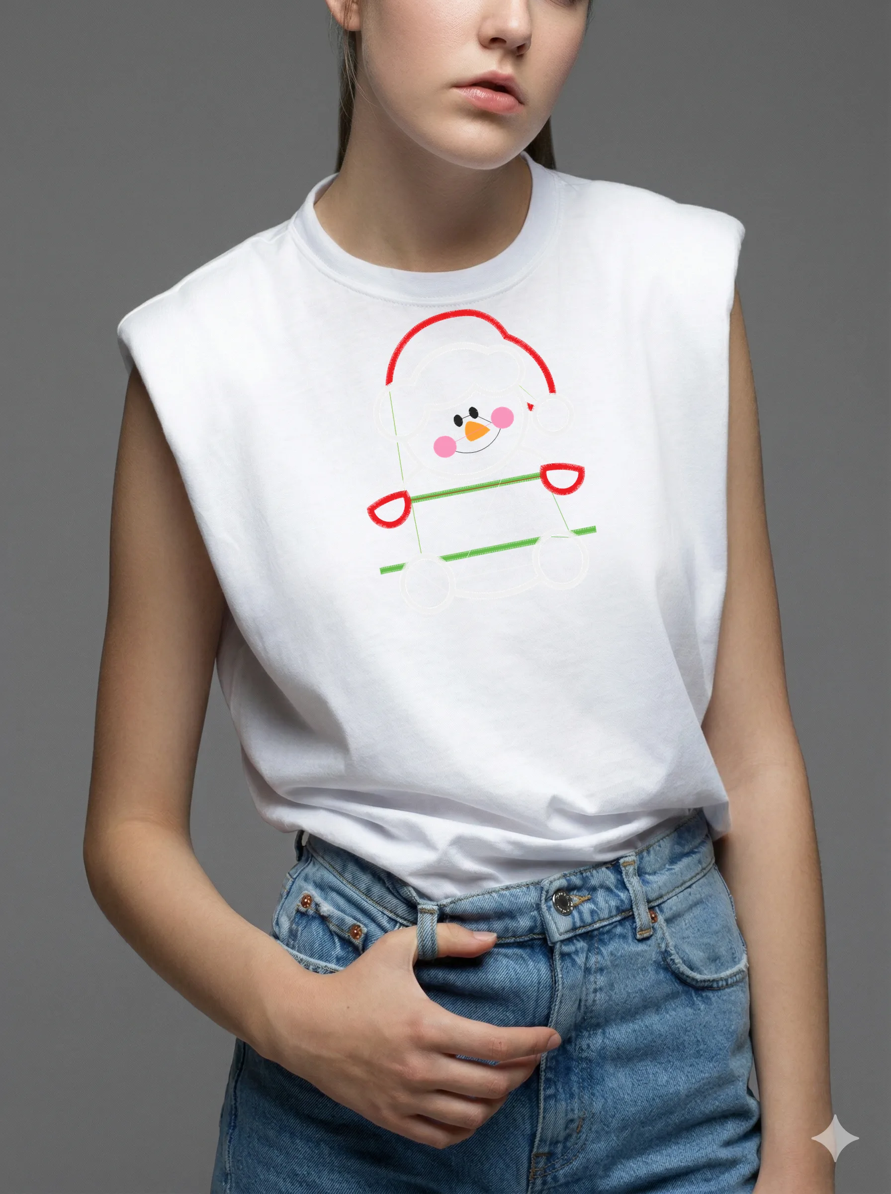 Милый новогодний снеговик (миниатюра 8)