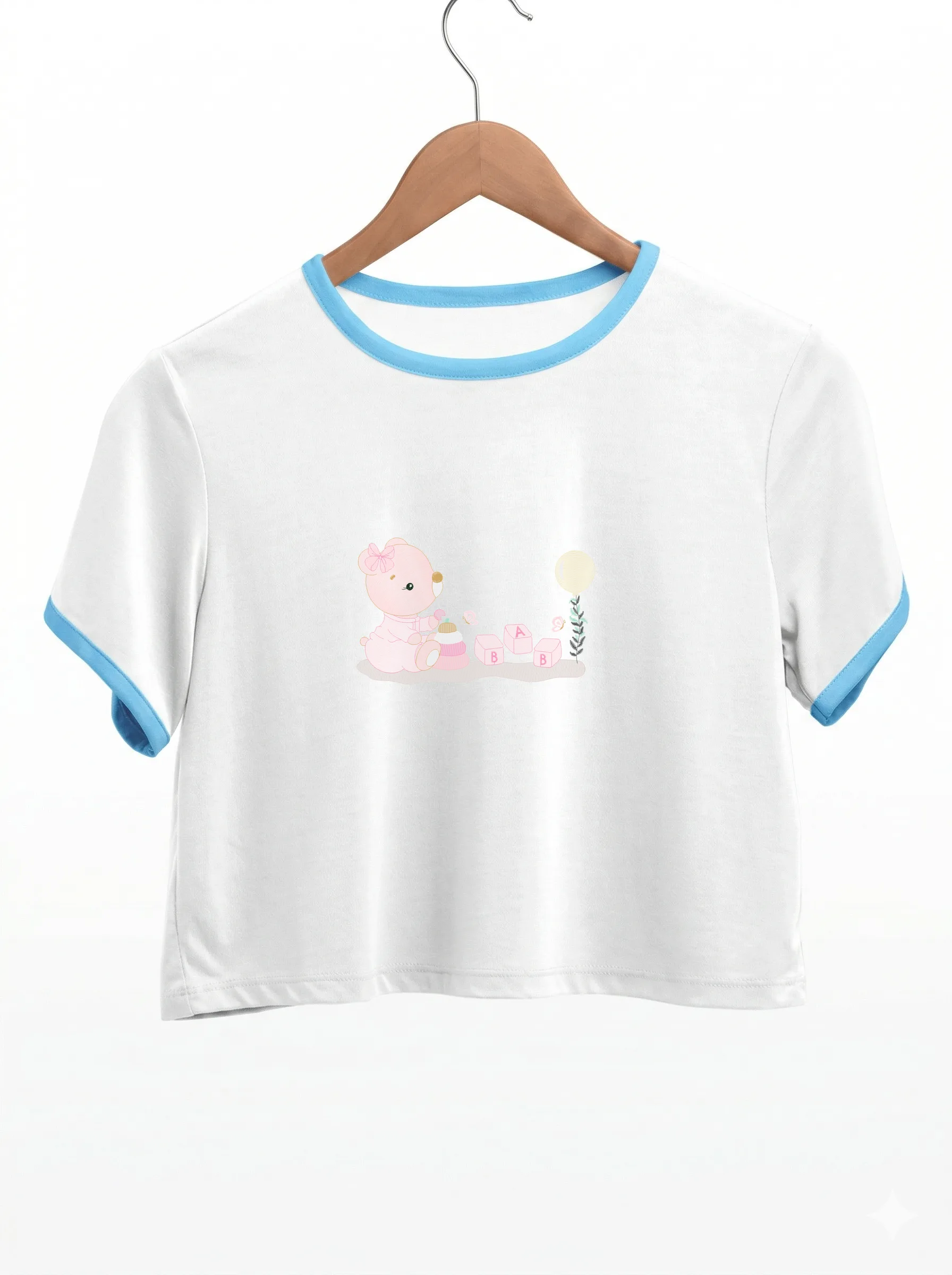 Розовый мишка с игрушками (миниатюра 9)