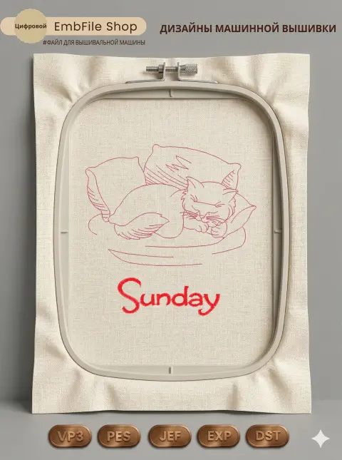 Спящий котик Sunday