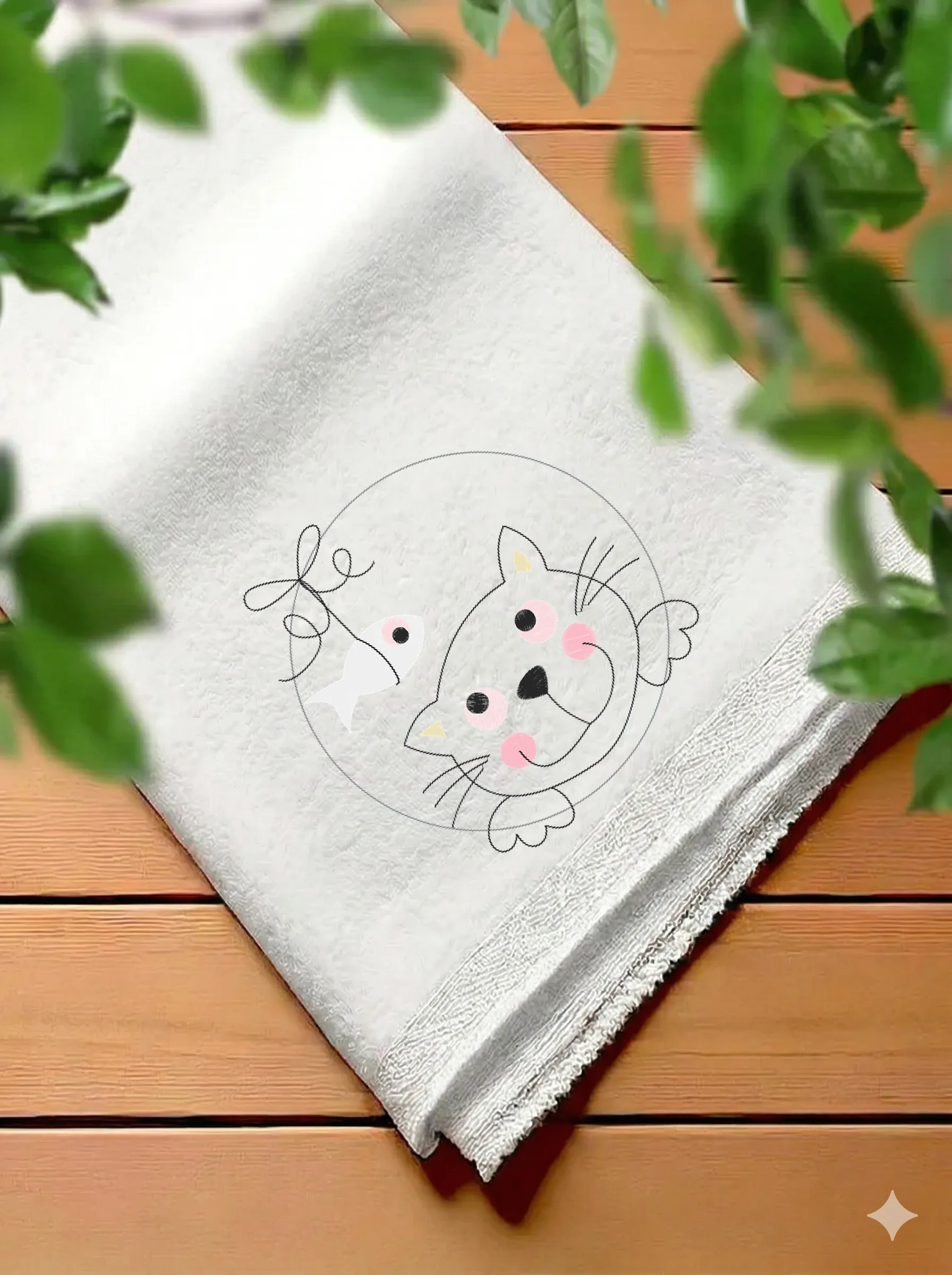 Котёнок с рыбкой (миниатюра 7)