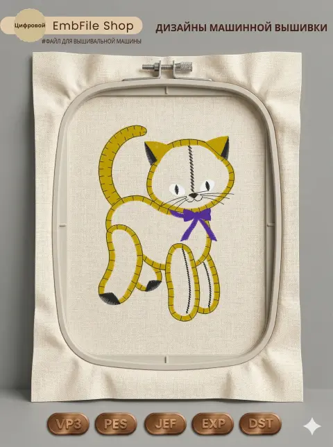 Милый котенок с бантом