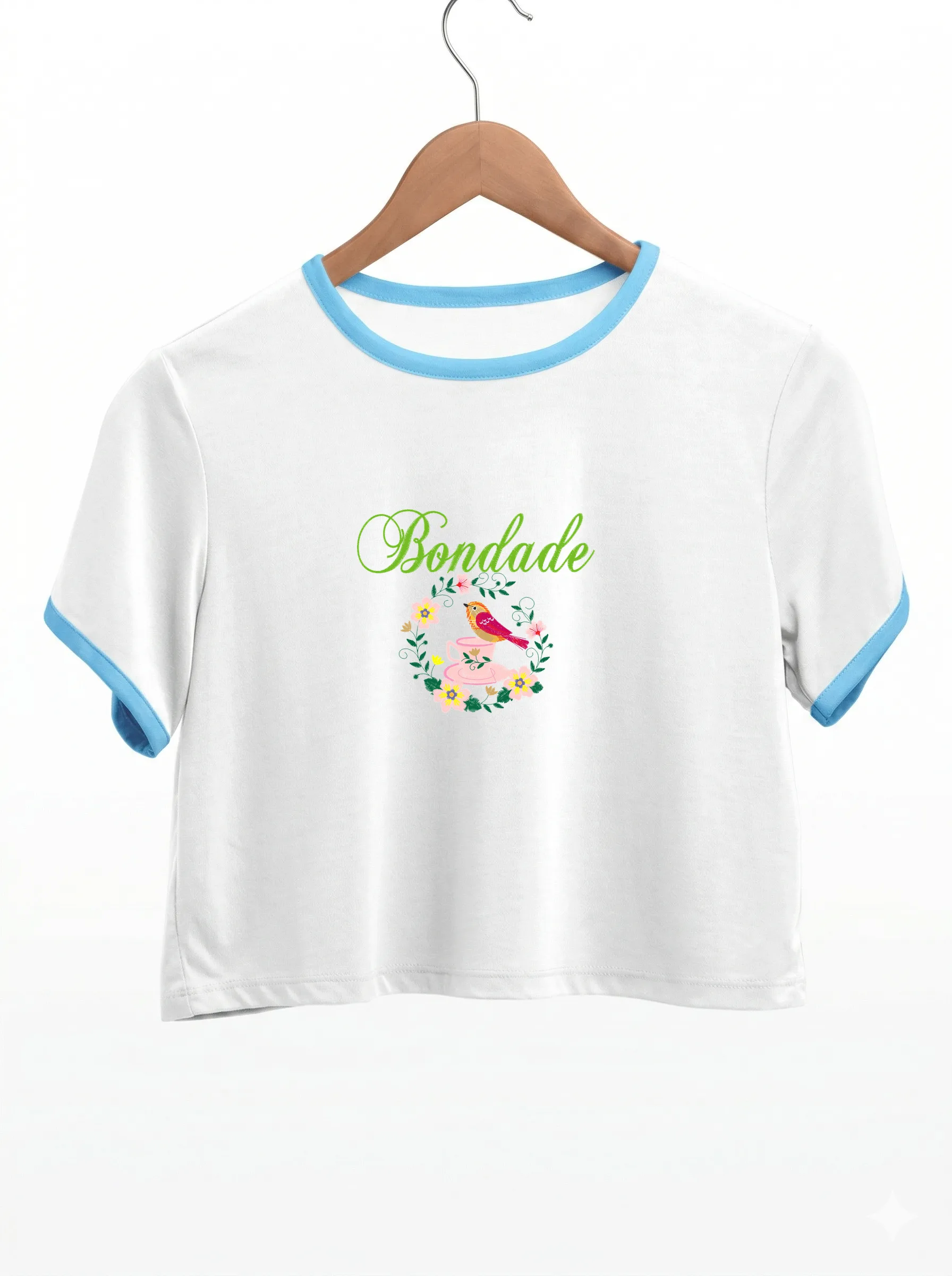Птичка в цветочном венке (миниатюра 9)