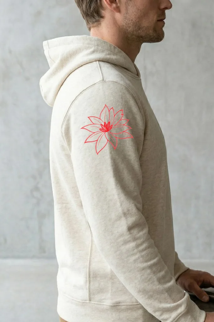 Алый контурный цветок (миниатюра 3)