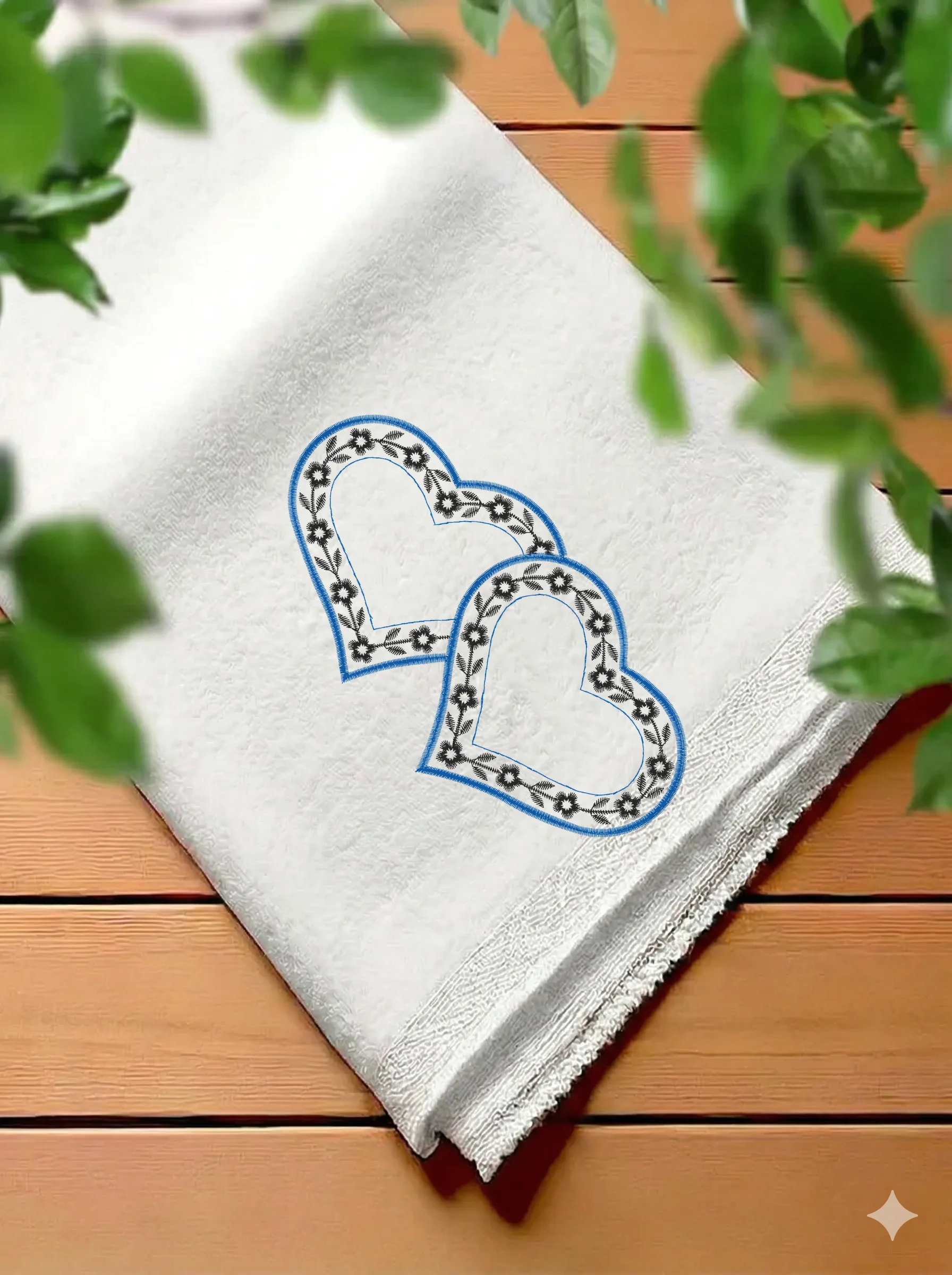 Переплетенные цветочные сердца (миниатюра 7)