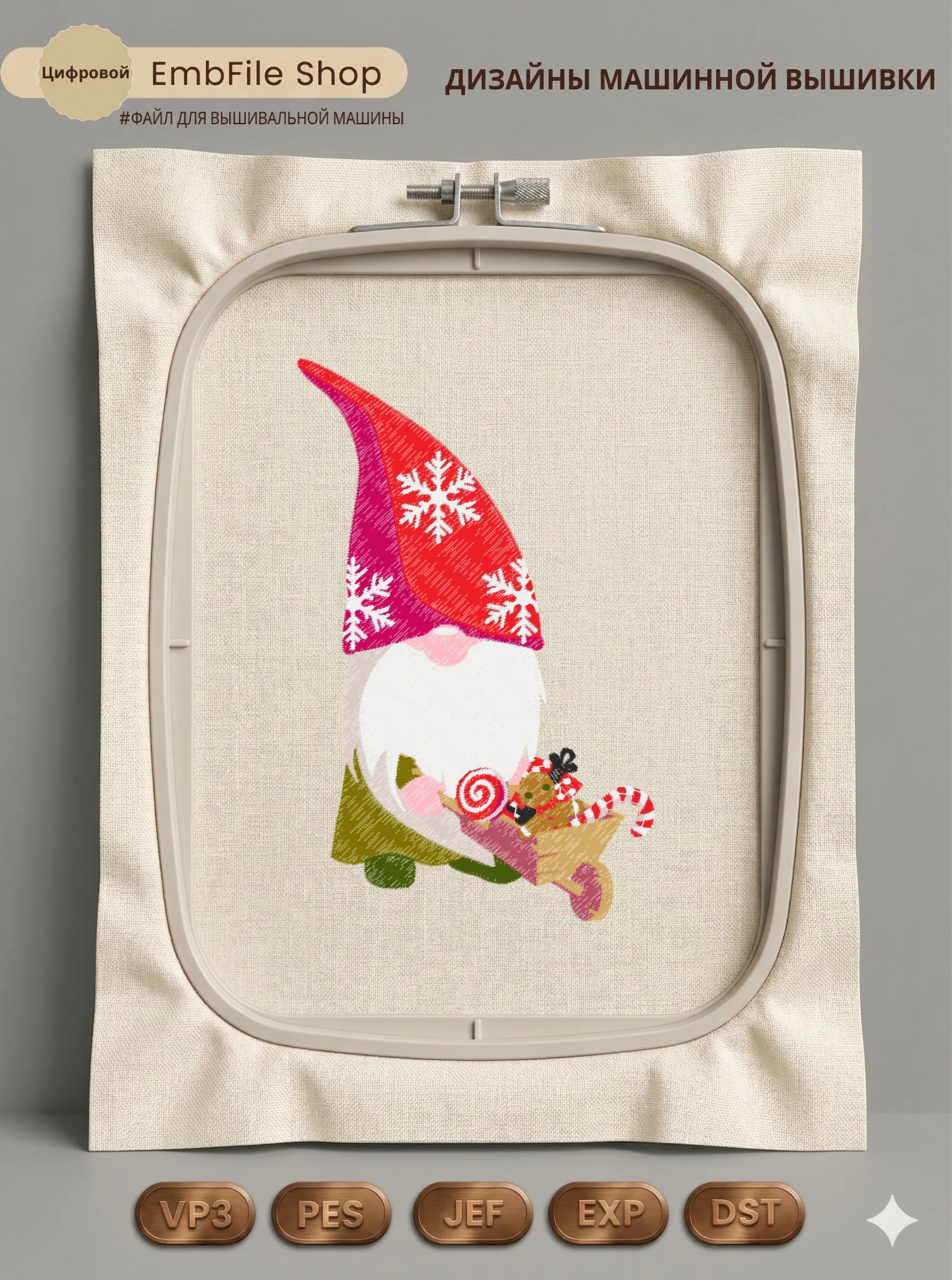 Рождественский гном со сладостями