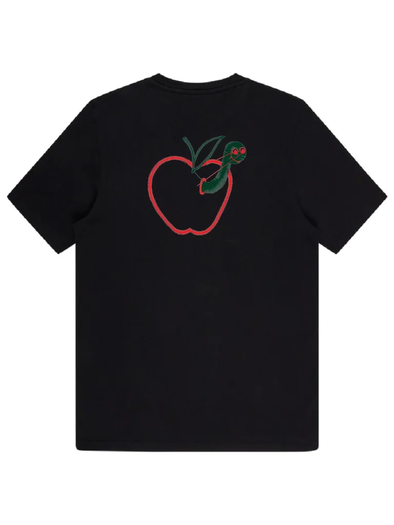 Веселый червячок в яблоке (миниатюра 4)