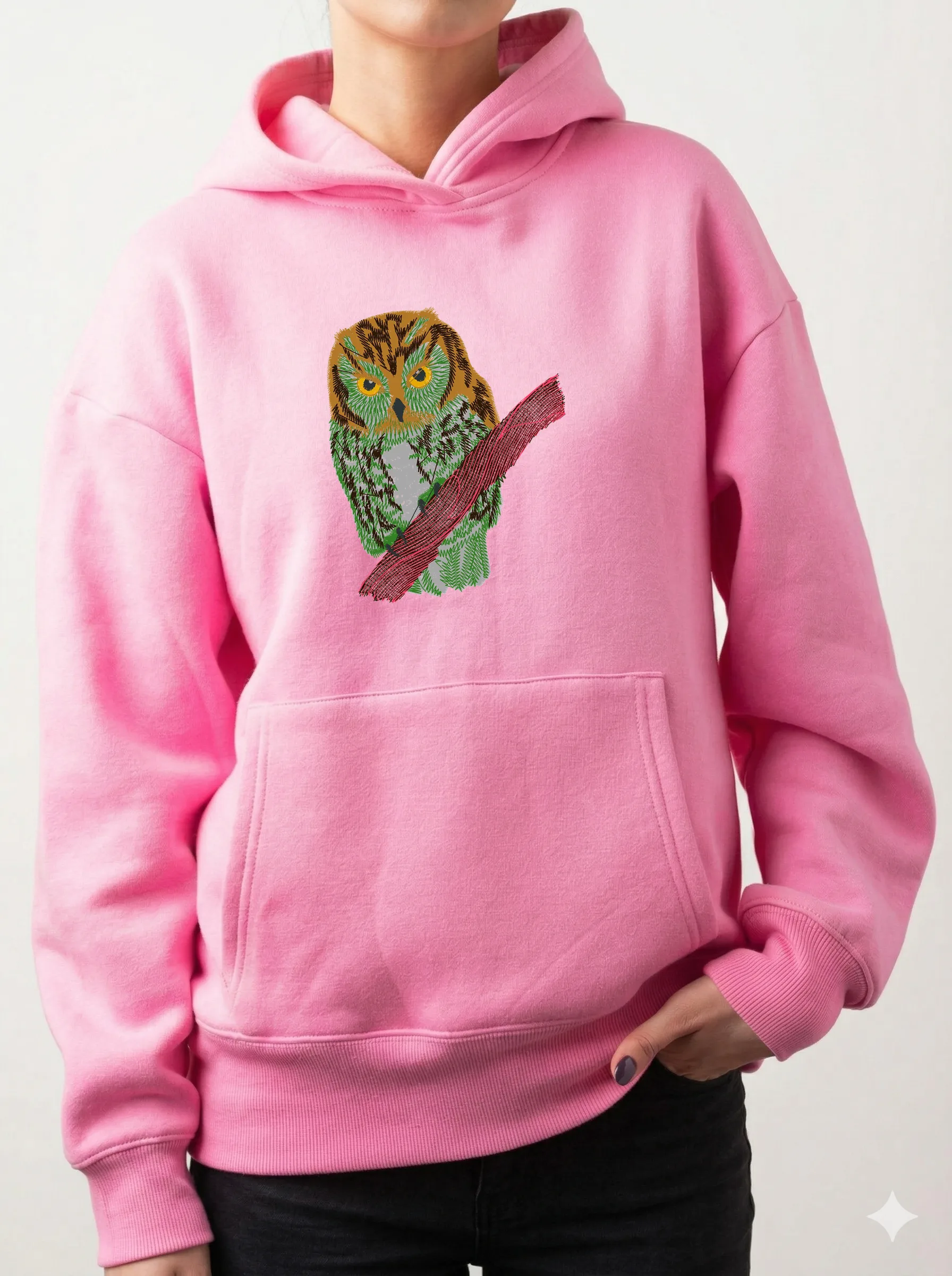 Мудрая сова на ветке (миниатюра 12)