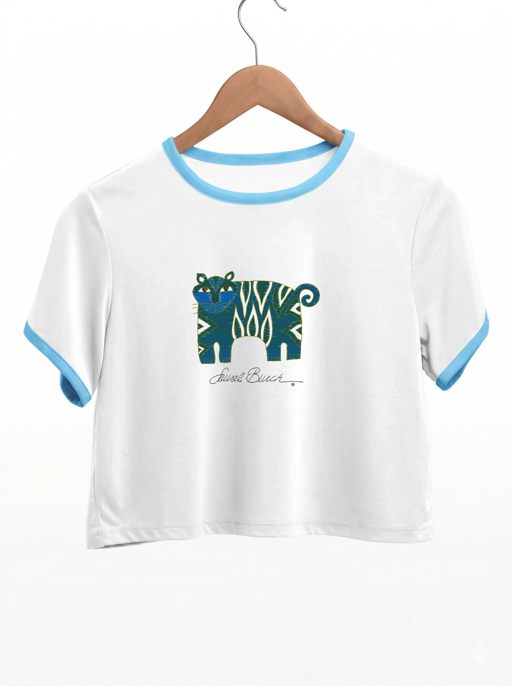 Стилизованный синий тигр (миниатюра 9)