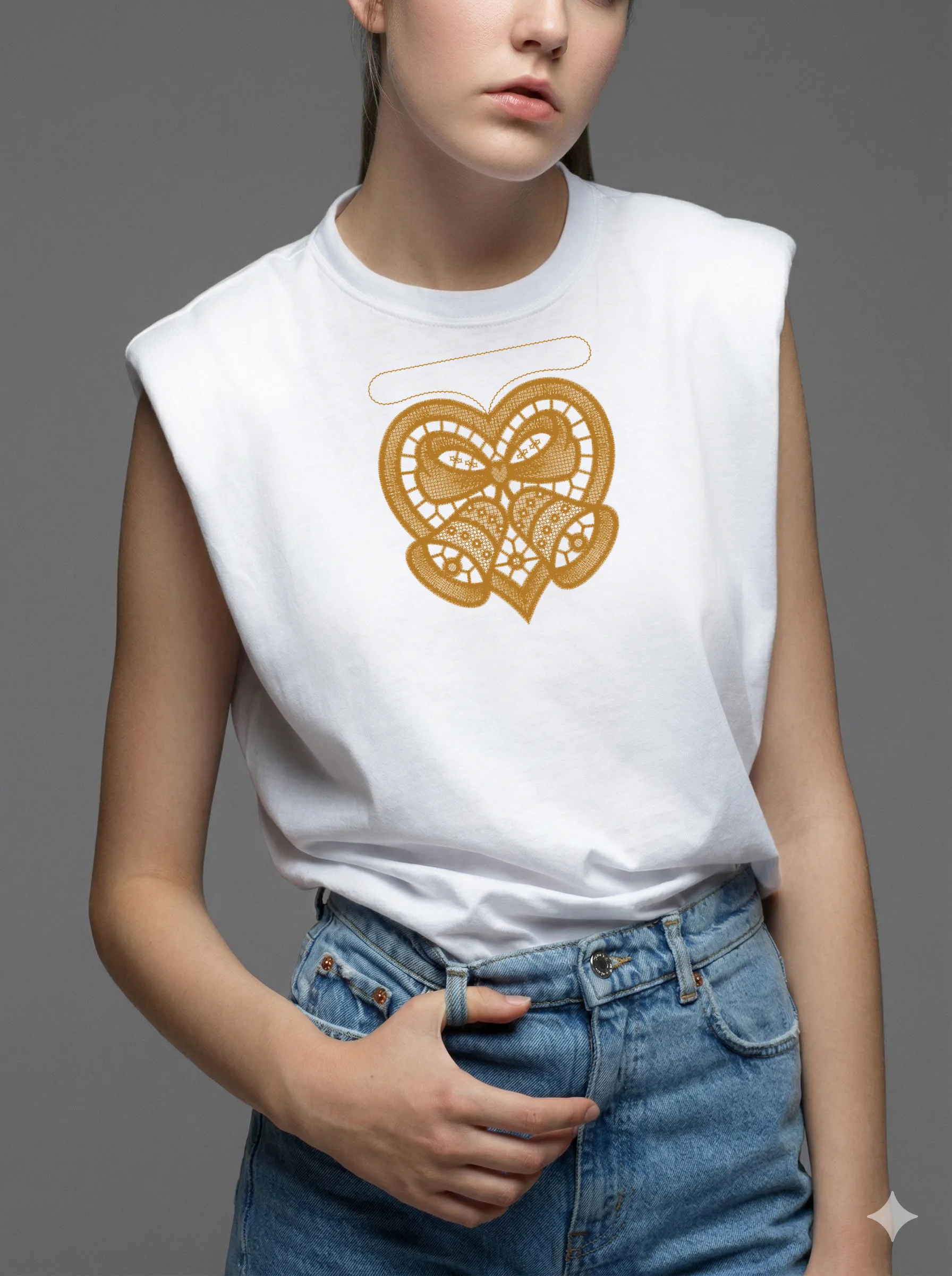 Ажурное сердце с колокольчиками (миниатюра 8)