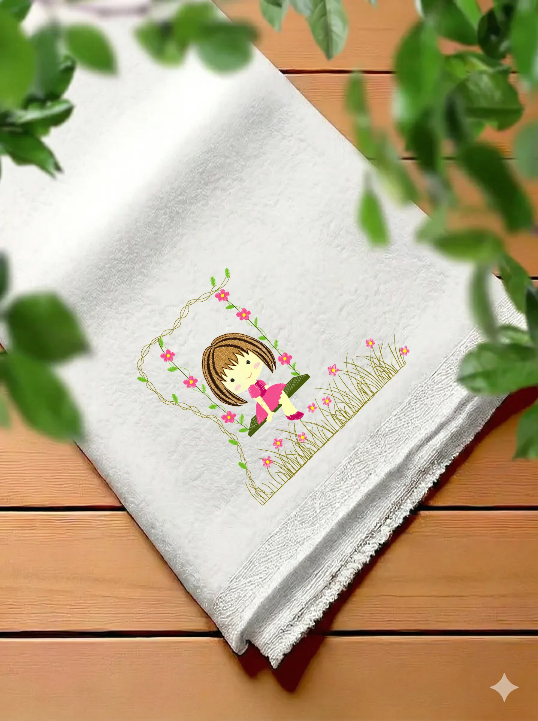 Девочка на качелях (миниатюра 7)