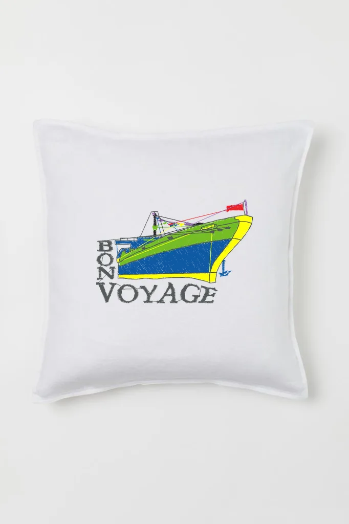 Дизайн машинной вышивки «Морской лайнер Bon Voyage» (81.8×53.9 мм) — вид 2