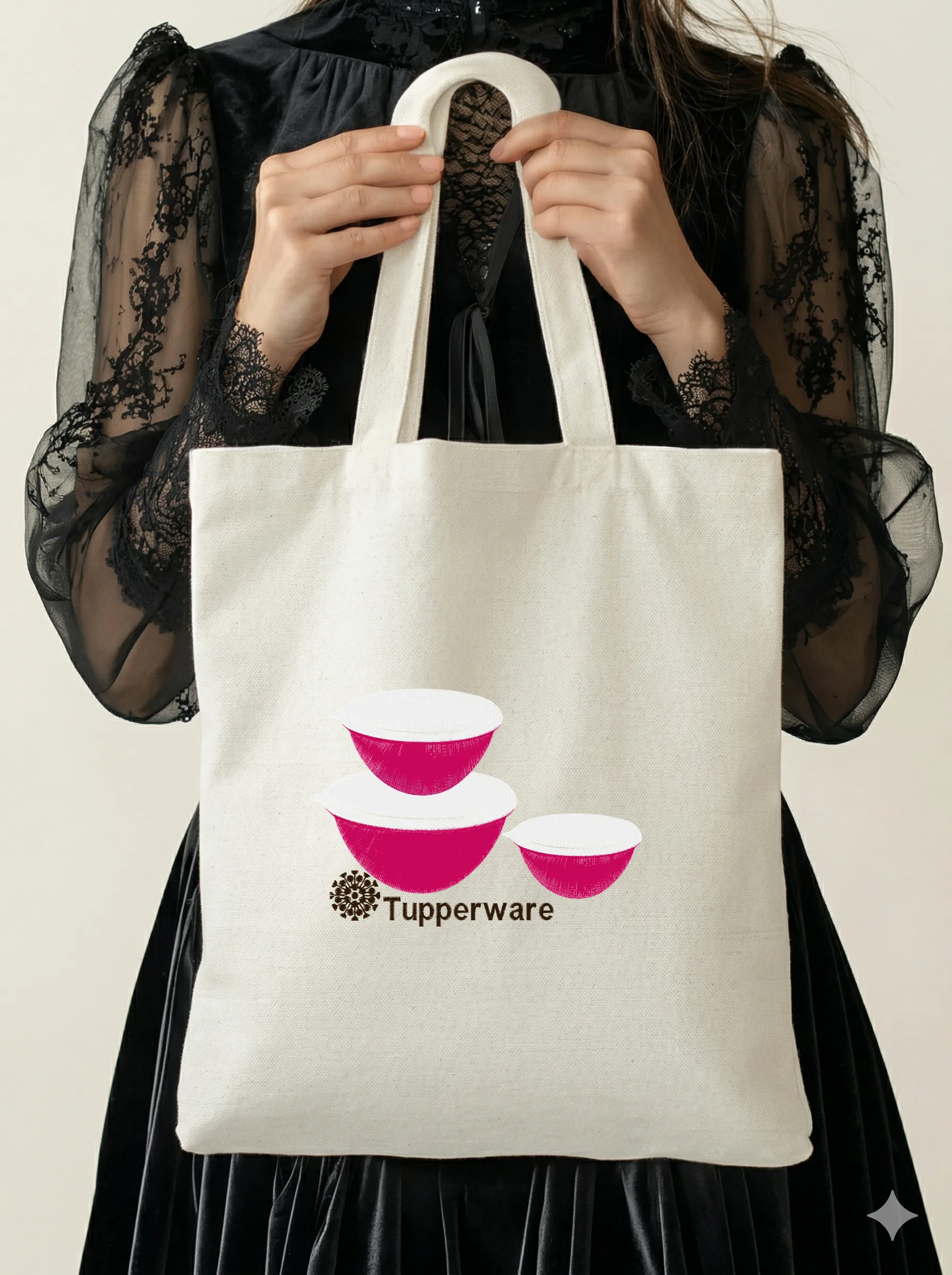 Дизайн машинной вышивки «Логотип и миски Tupperware» (126.7×177.3 мм) — вид 5