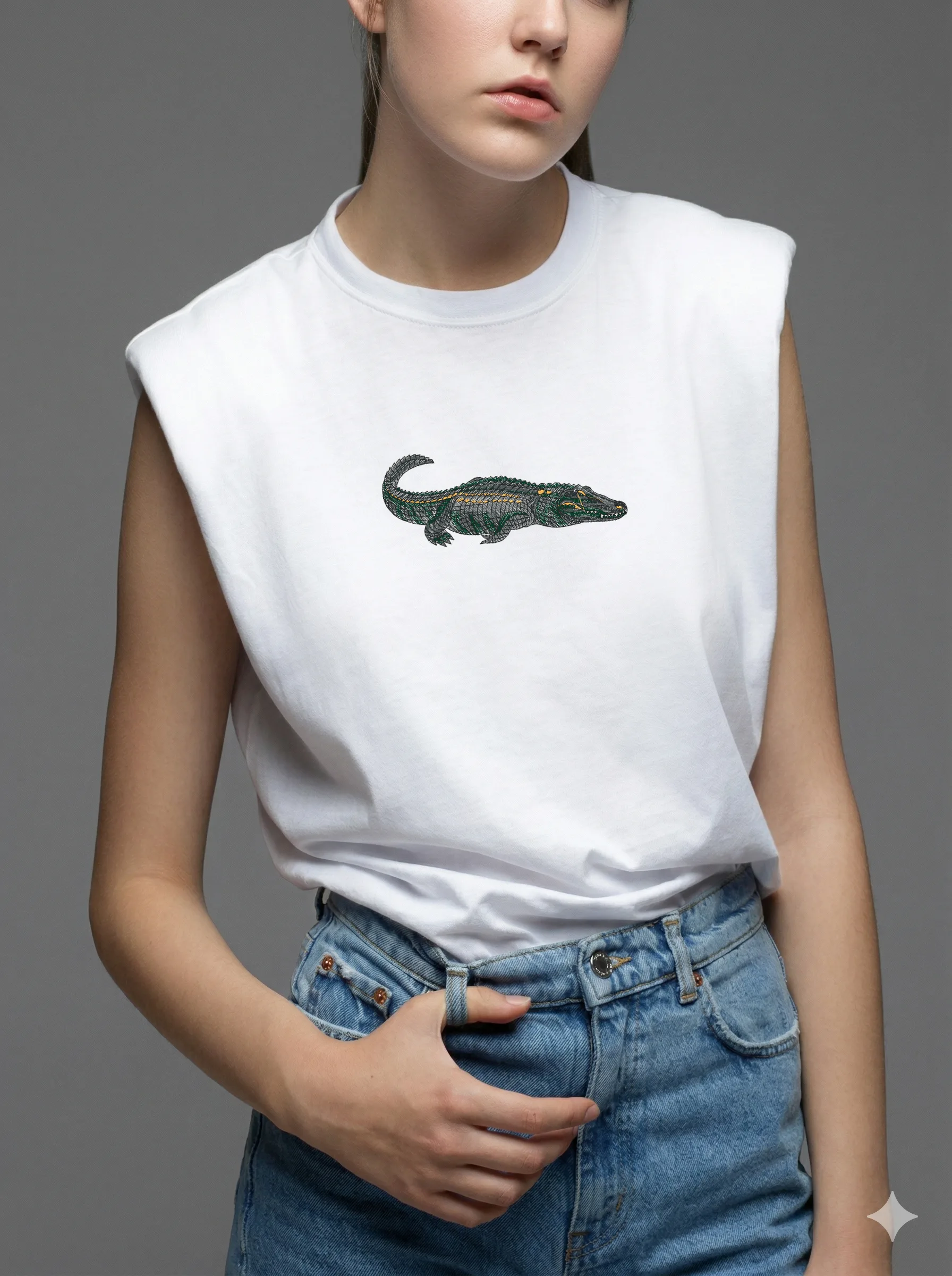 Дизайн машинной вышивки «Дикий крокодил» (110×47.8 мм) — вид 8