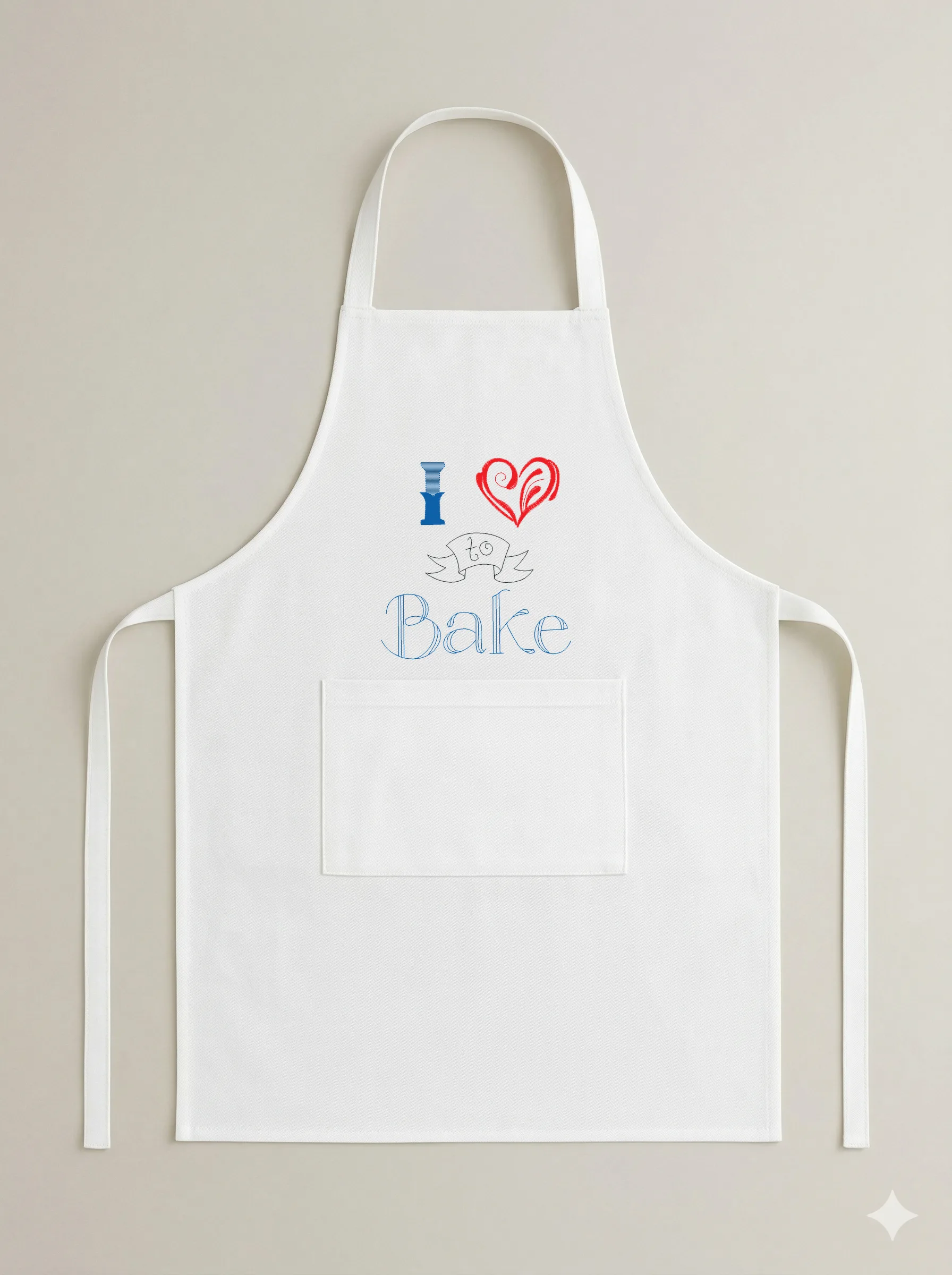 Дизайн машинной вышивки «Надпись I Love to Bake» (84.8×90.4 мм) — вид 6