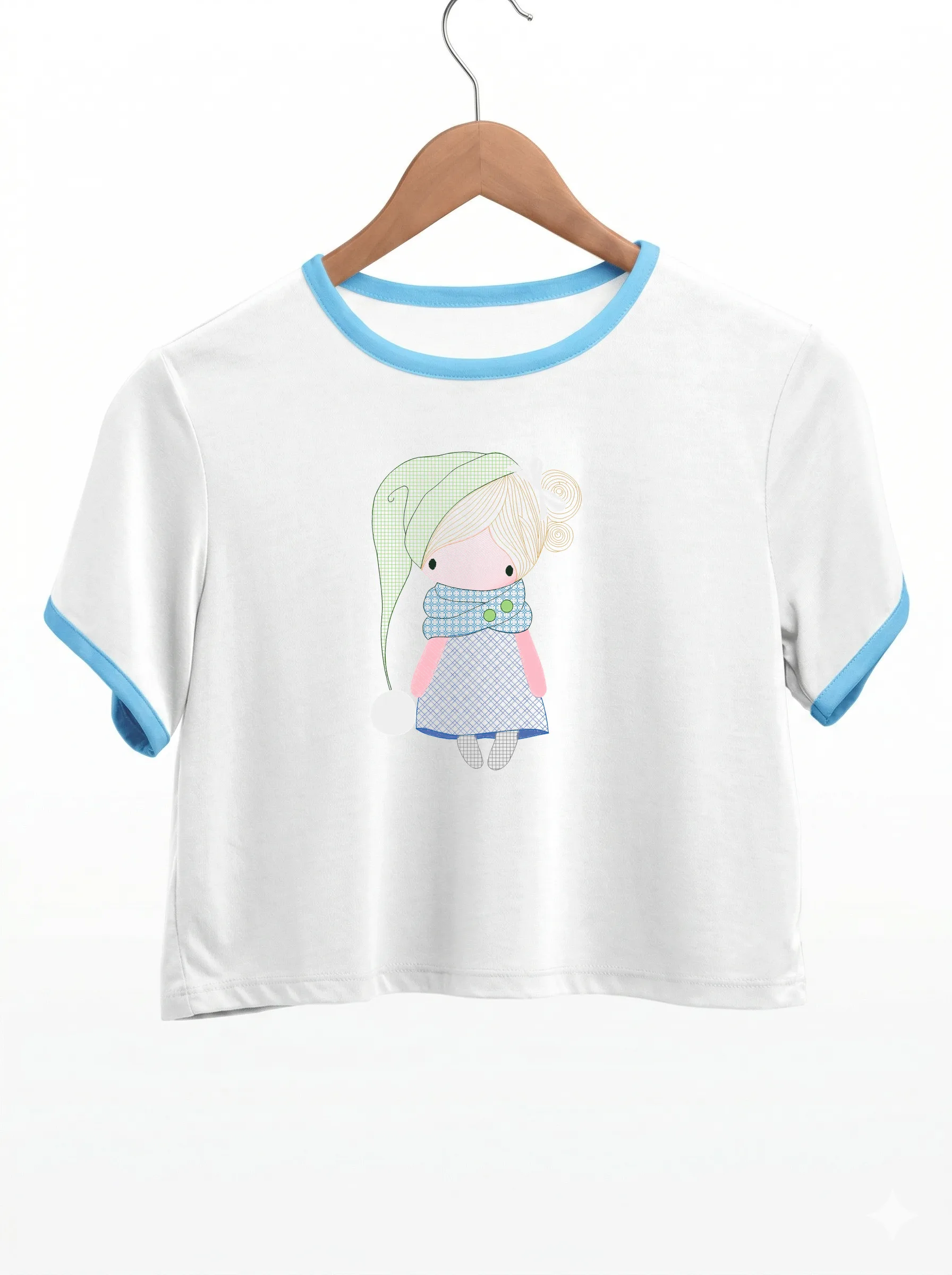 Дизайн машинной вышивки «Девочка в колпачке» (118.2×177.8 мм) — вид 9