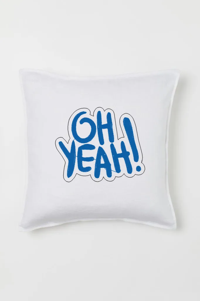 Дизайн машинной вышивки «Стильная надпись Oh Yeah» (60×50 мм) — вид 2
