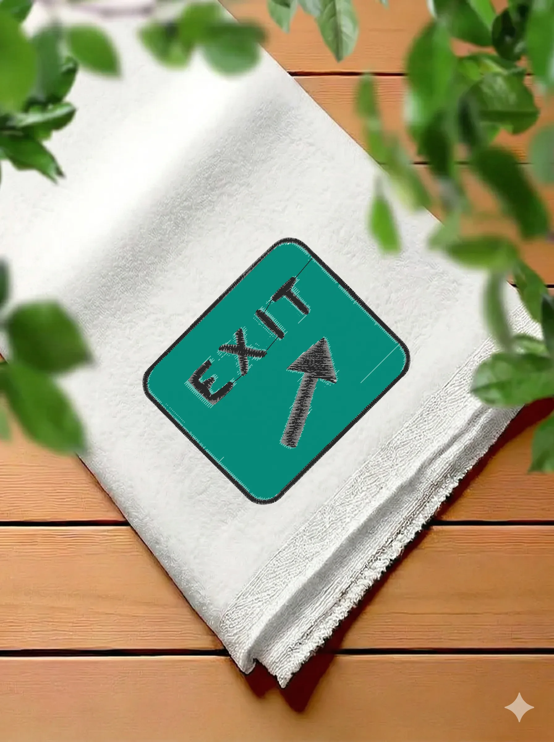 Дизайн машинной вышивки «Шеврон EXIT со стрелкой» (95.2×80.2 мм) — вид 7