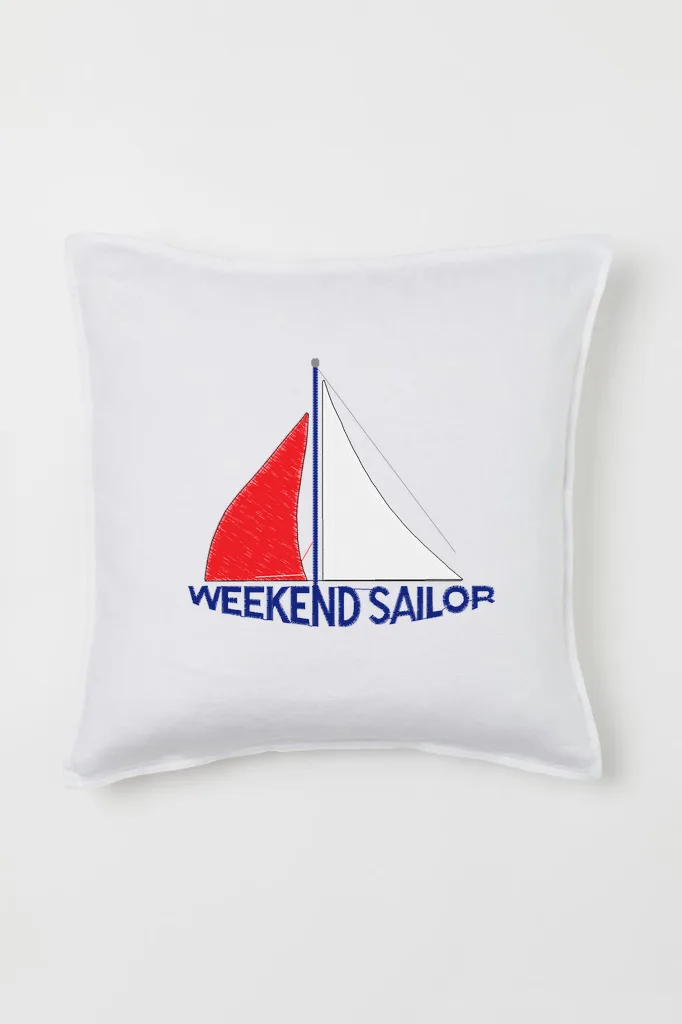 Дизайн машинной вышивки «Парусник Weekend Sailor» (97.8×85.9 мм) — вид 2