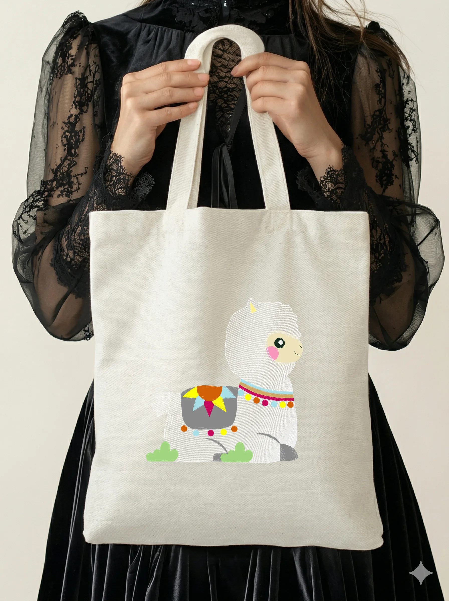 Дизайн машинной вышивки «Милая пушистая лама» (132.2×139 мм) — вид 5