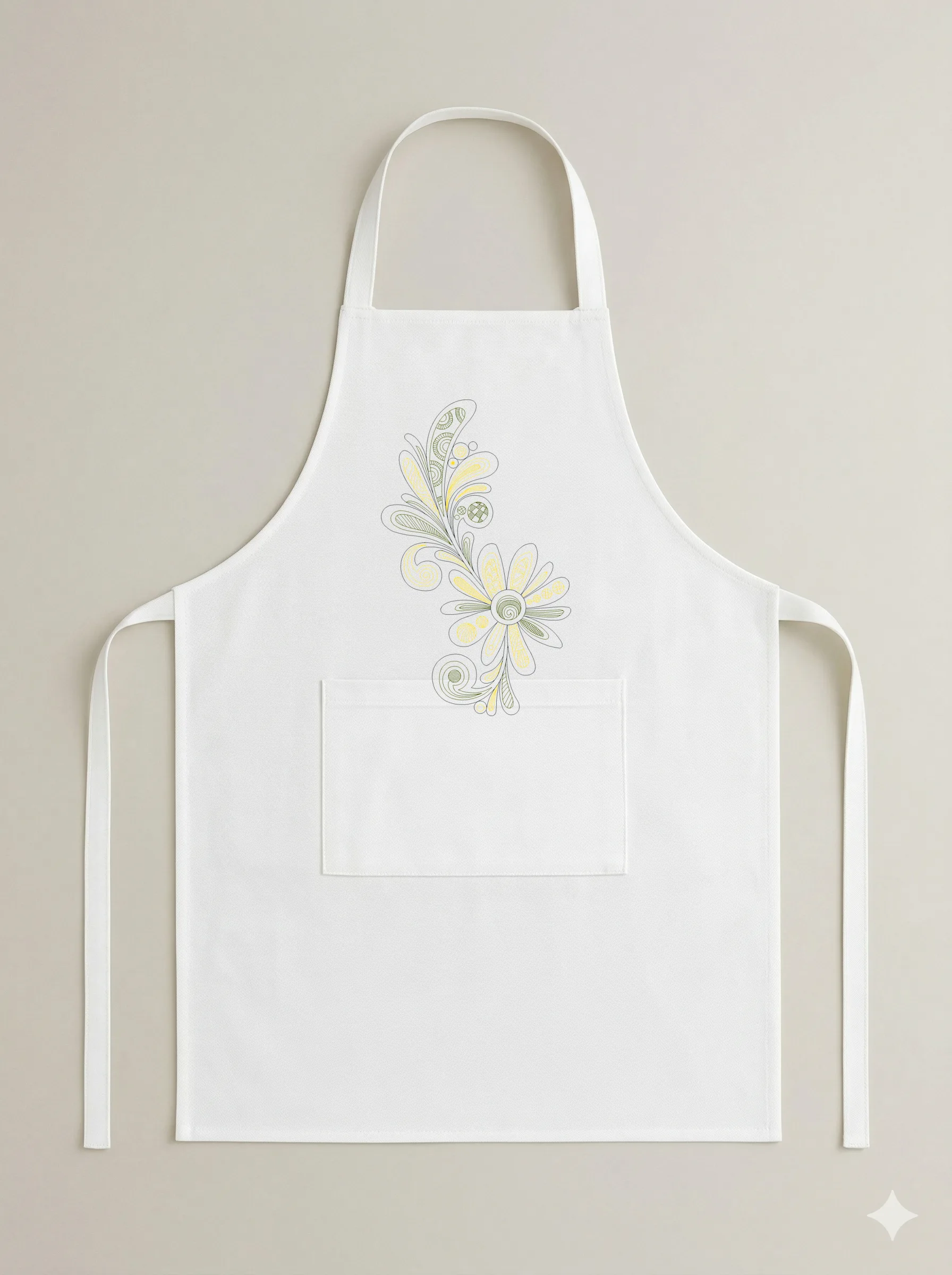 Дизайн машинной вышивки «Графичный цветочный орнамент» (131.6×219.4 мм) — вид 6