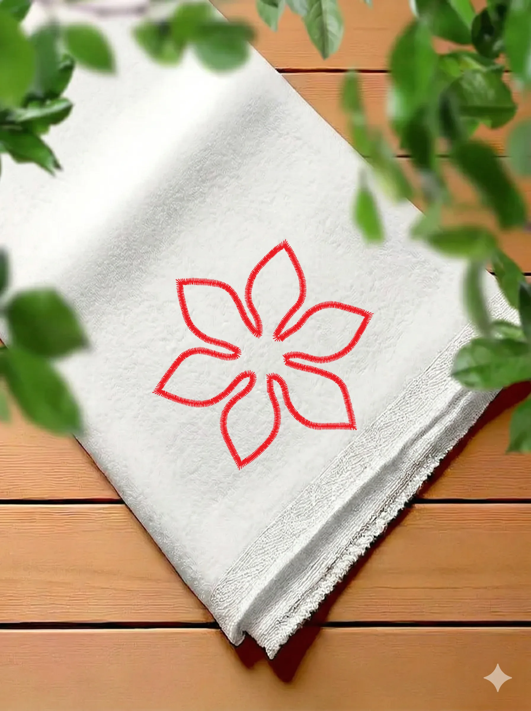 Дизайн машинной вышивки «Контурный красный цветок» (64.3×70.9 мм) — вид 7