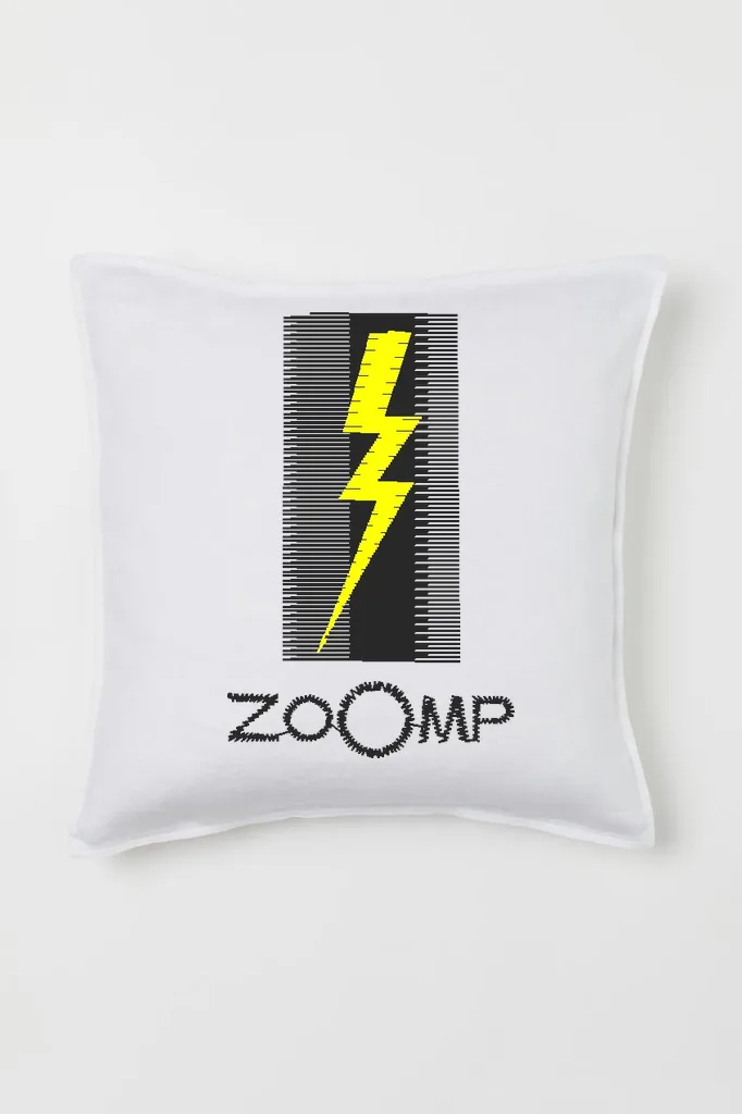 Дизайн машинной вышивки «Желтая молния ZOOMP» (32.6×51 мм) — вид 2