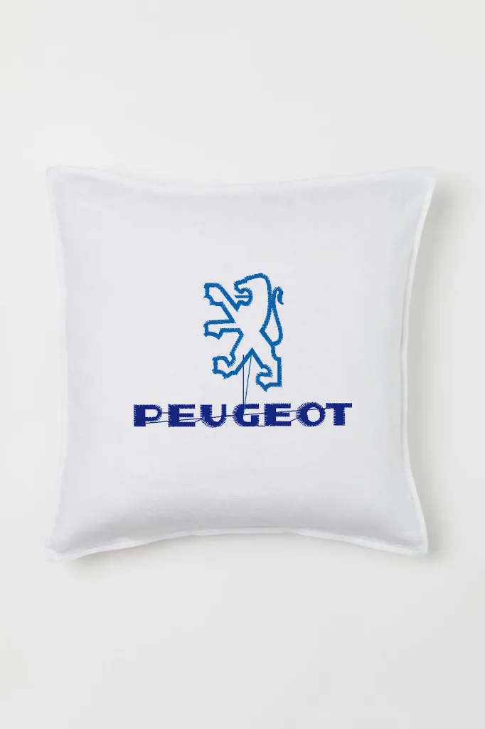 Дизайн машинной вышивки «Автомобильный логотип Peugeot» (65×46.1 мм) — вид 2