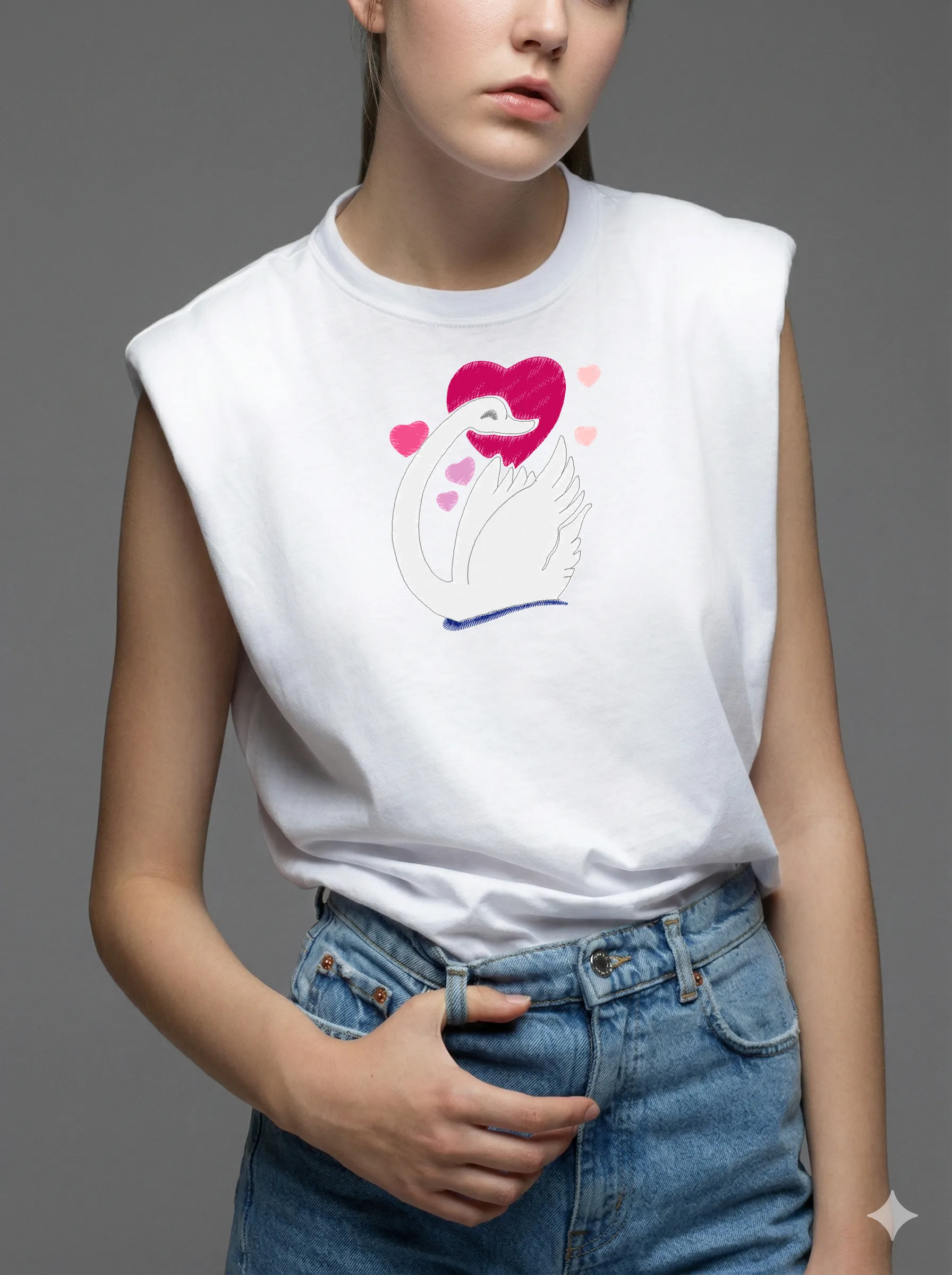 Влюбленный белый лебедь (миниатюра 8)