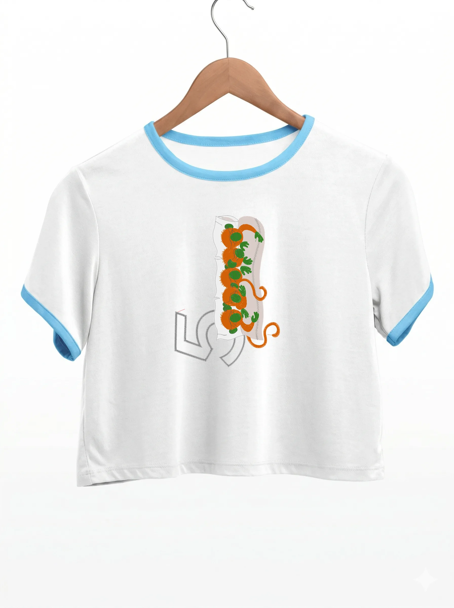 Дизайн машинной вышивки «Цифра 5 с обезьянками» (137.8×198.3 мм) — вид 9