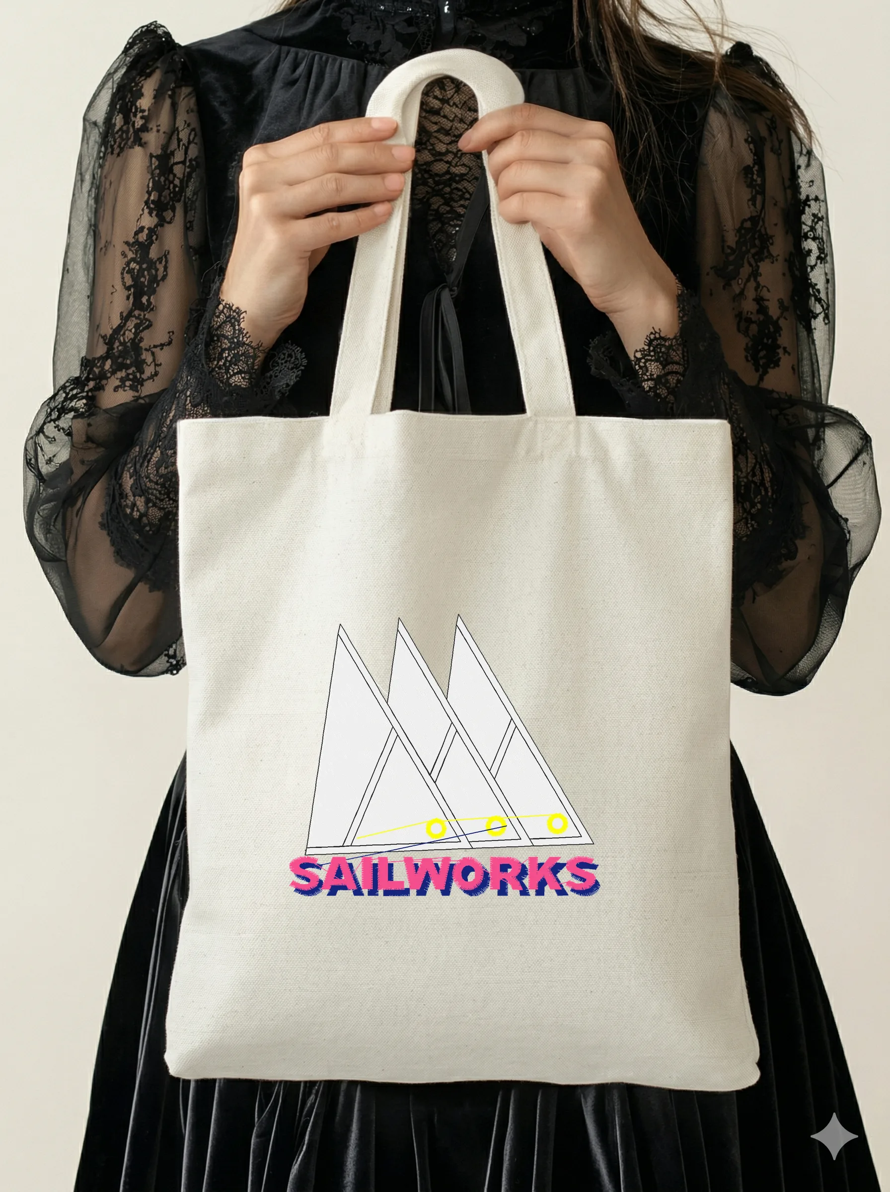 Дизайн машинной вышивки «Логотип Sailworks» (98×89 мм) — вид 5