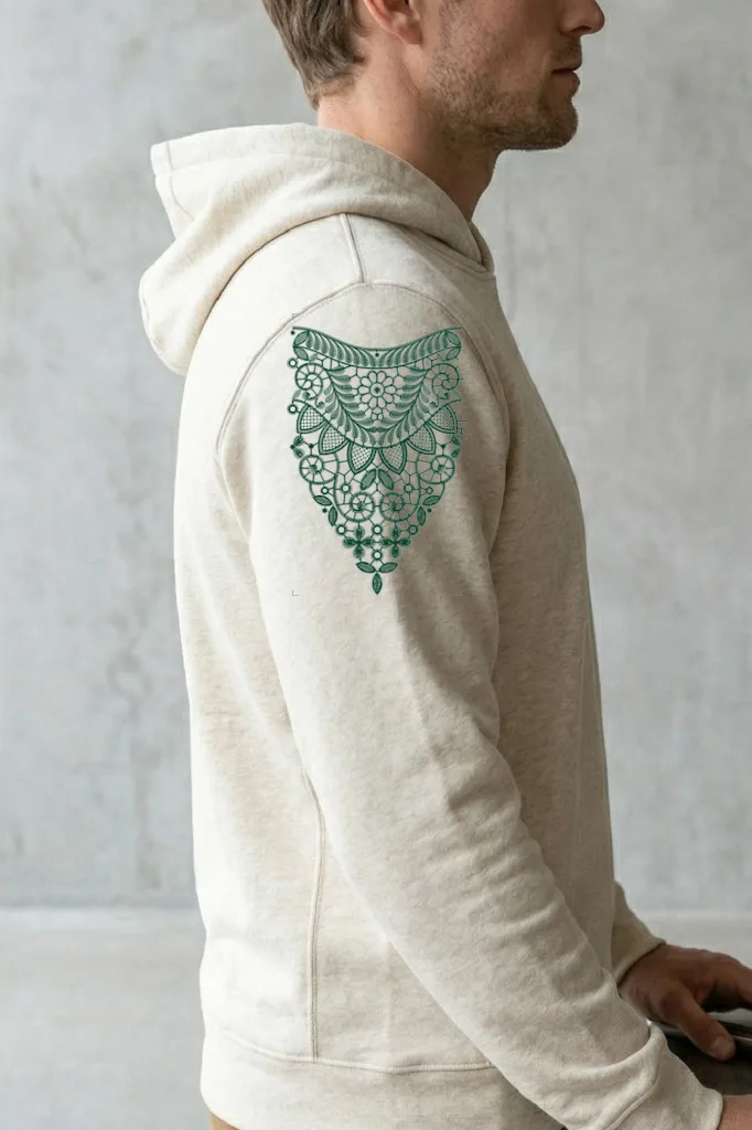 Дизайн машинной вышивки «Ажурный кружевной воротник» (148.6×232.9 мм) — вид 3