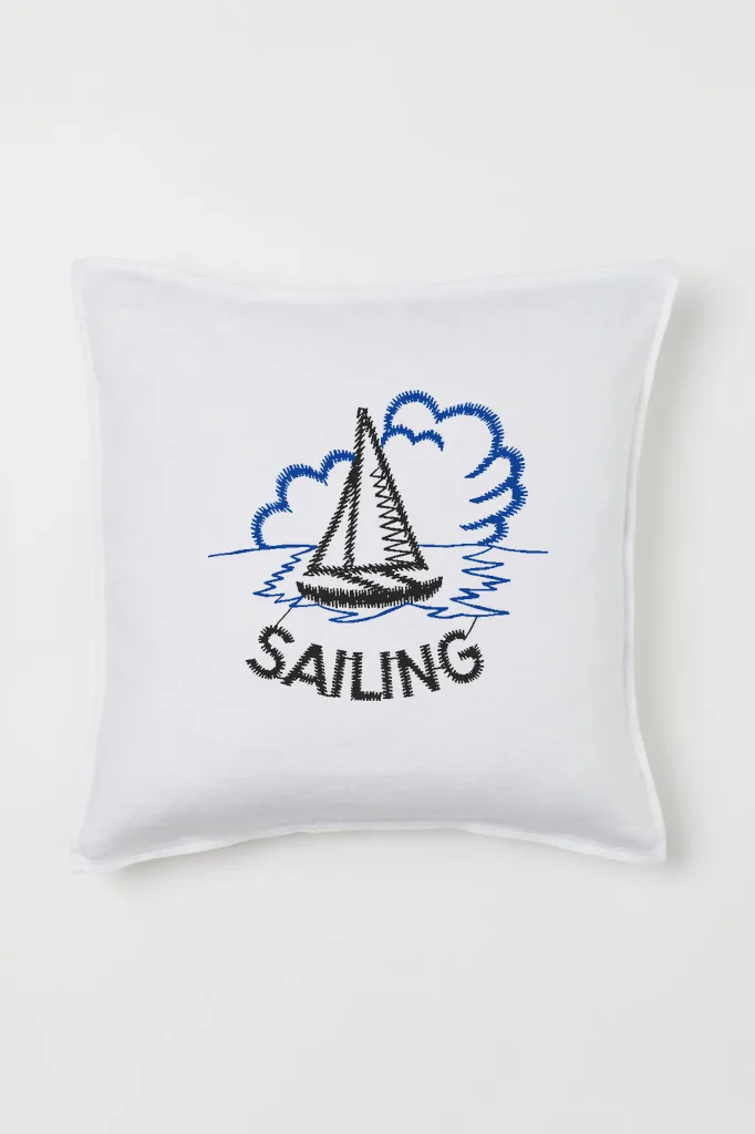 Дизайн машинной вышивки «Морской парусник SAILING» (48.7×44.6 мм) — вид 2