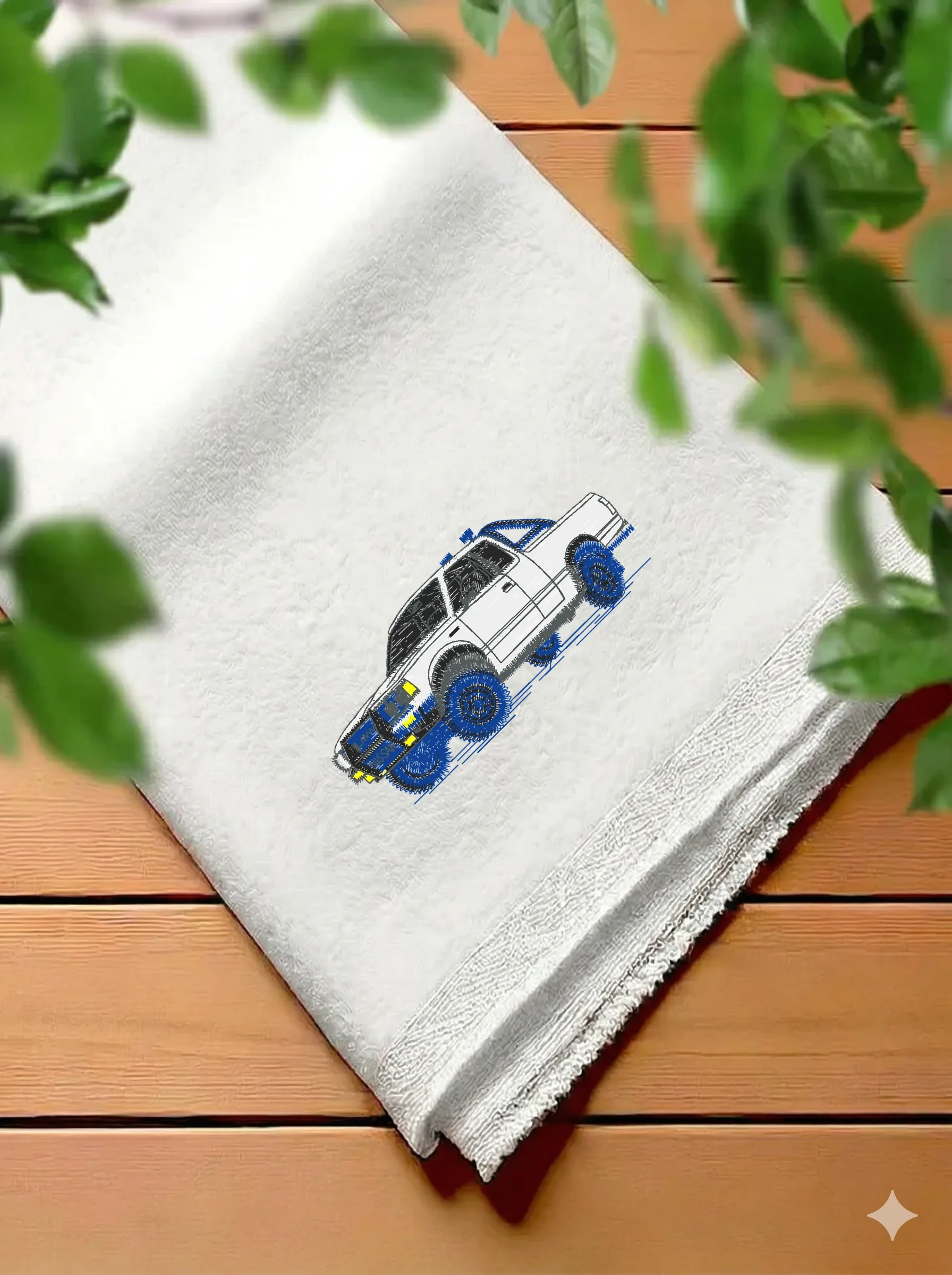 Дизайн машинной вышивки «Внедорожный пикап Nissan» (92.6×40.1 мм) — вид 7