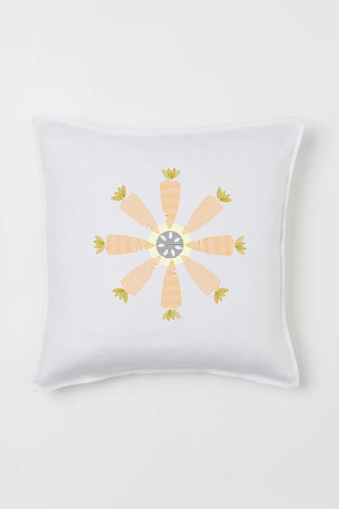 Дизайн машинной вышивки «Морковный орнамент» (91×91.2 мм) — вид 2