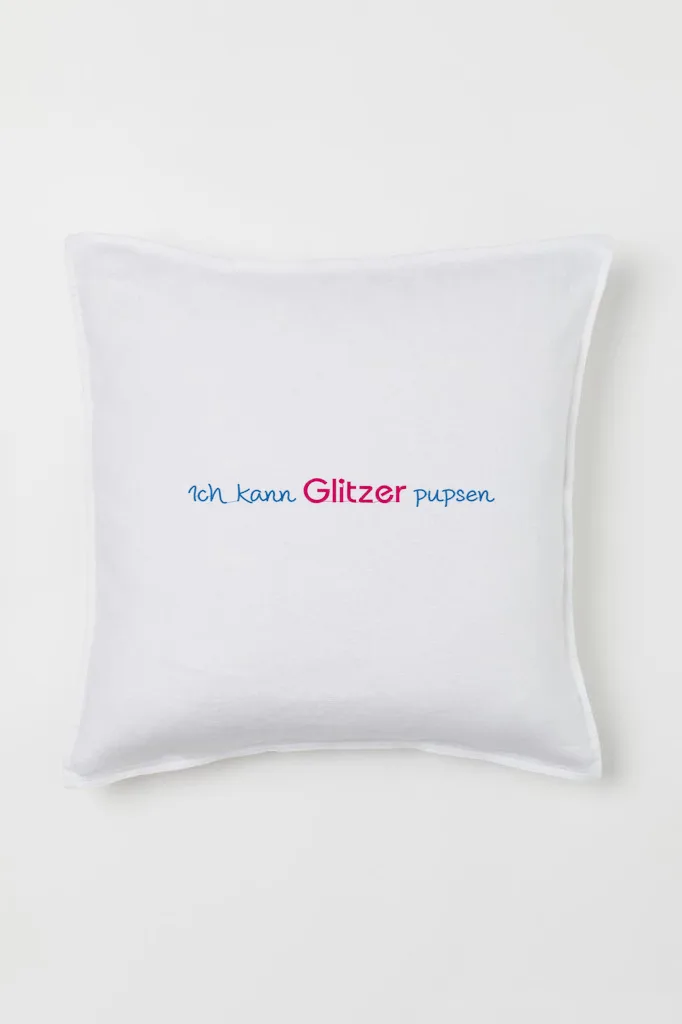 Дизайн машинной вышивки «Ироничная надпись Glitzer Pupsen» (23.8×258.2 мм) — вид 2