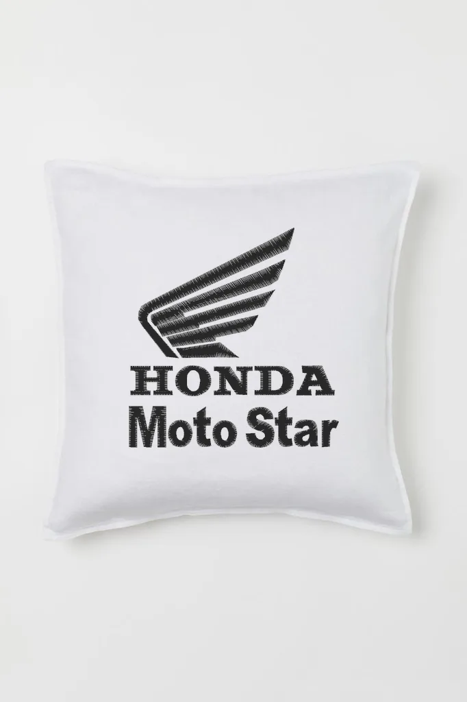 Дизайн машинной вышивки «Логотип Honda Moto Star» (86.7×90.9 мм) — вид 2