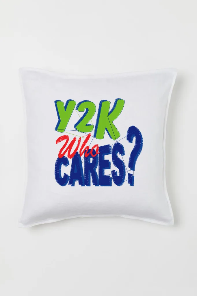 Дизайн машинной вышивки «Надпись Y2K Who Cares» (102.5×101.7 мм) — вид 2