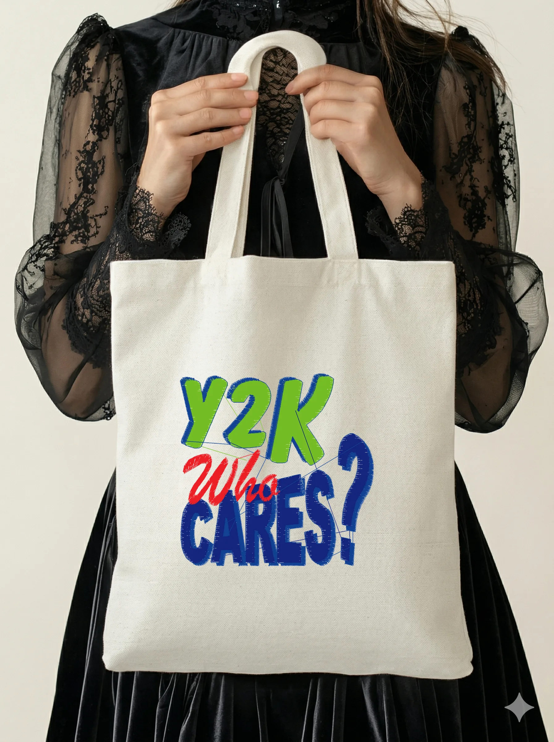 Дизайн машинной вышивки «Надпись Y2K Who Cares» (102.5×101.7 мм) — вид 5