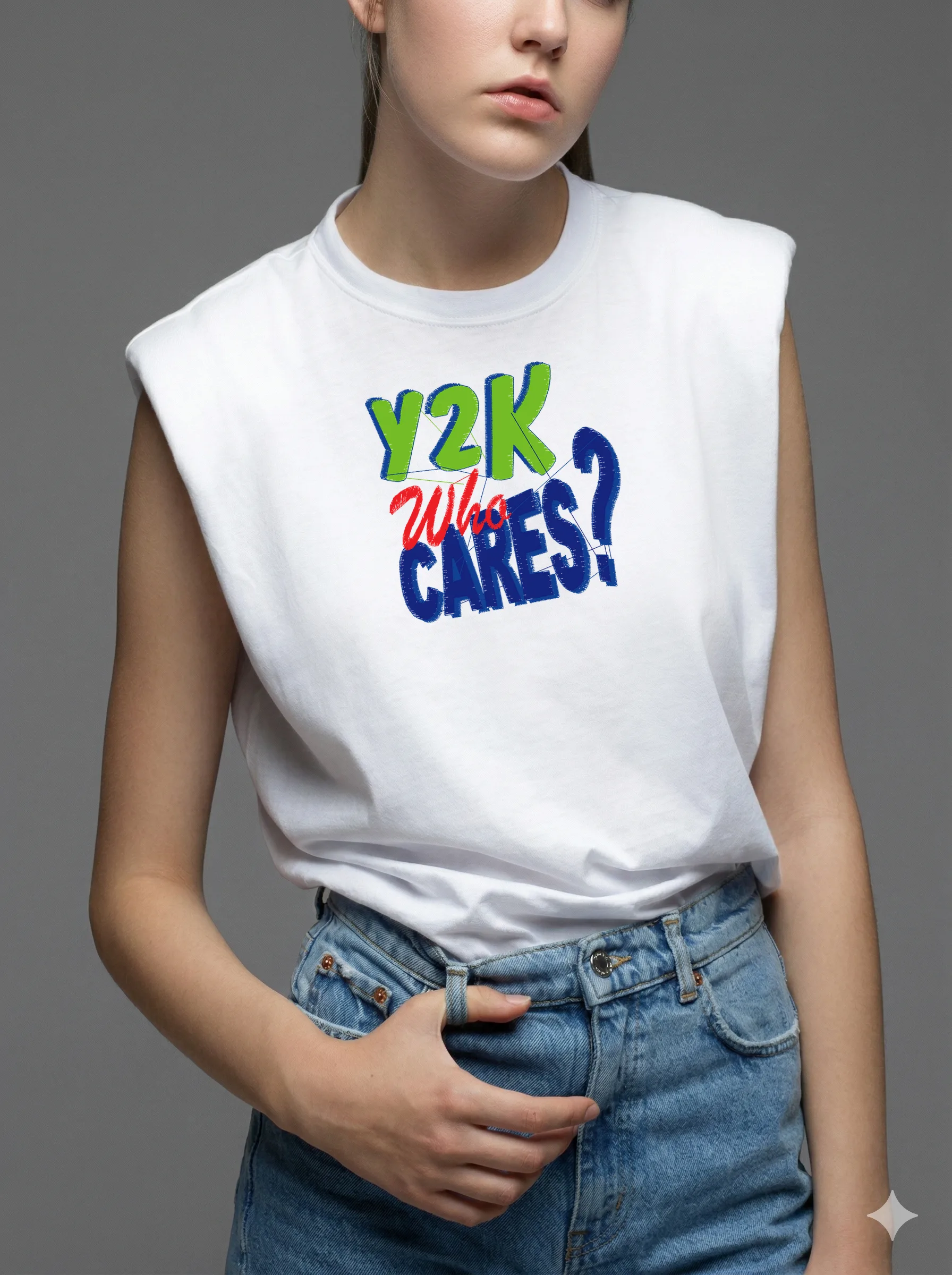 Дизайн машинной вышивки «Надпись Y2K Who Cares» (102.5×101.7 мм) — вид 8