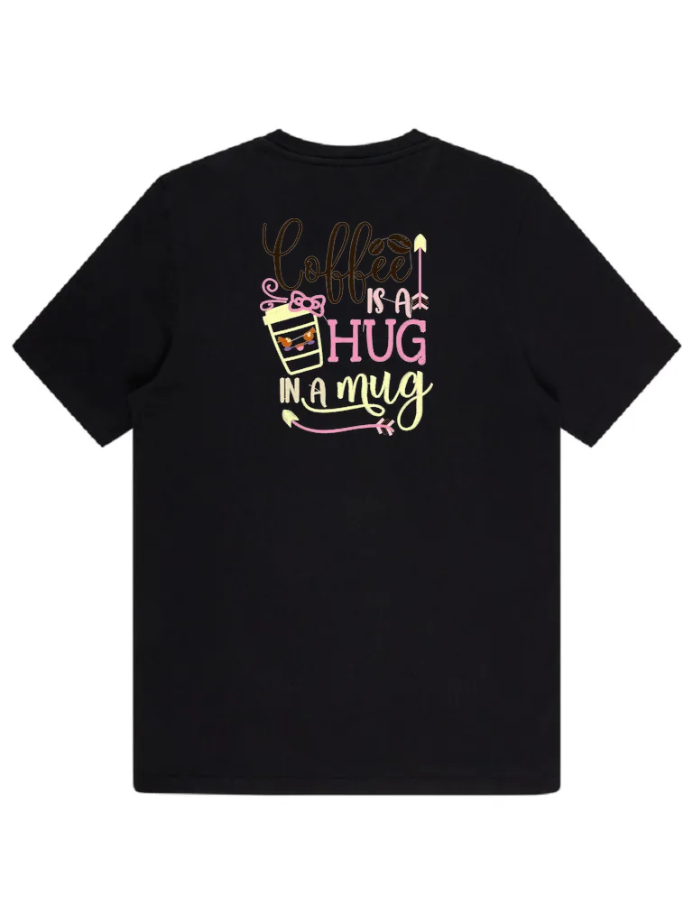 Дизайн машинной вышивки «Надпись Coffee is a hug» (99.4×124.8 мм) — вид 4
