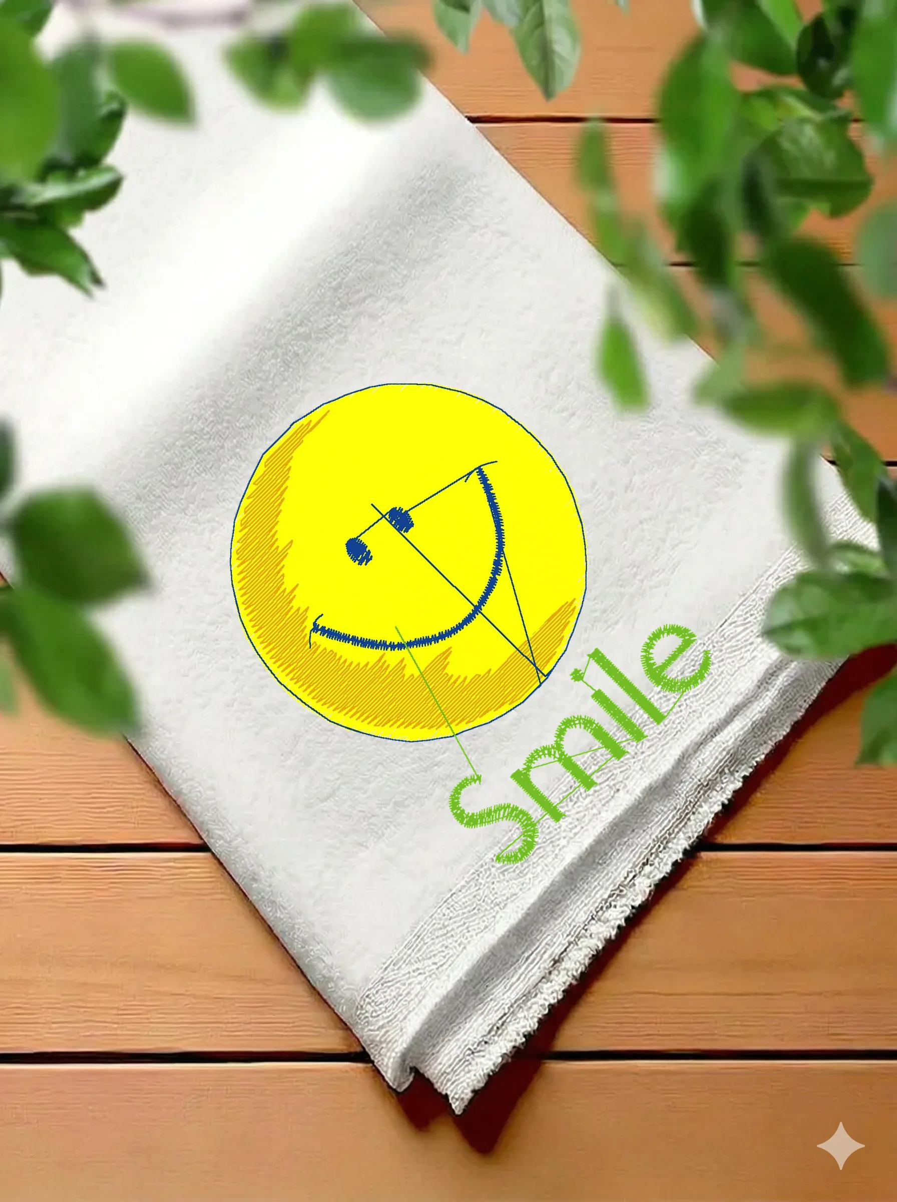 Дизайн машинной вышивки «Веселый смайлик Smile» (61.2×80.6 мм) — вид 7