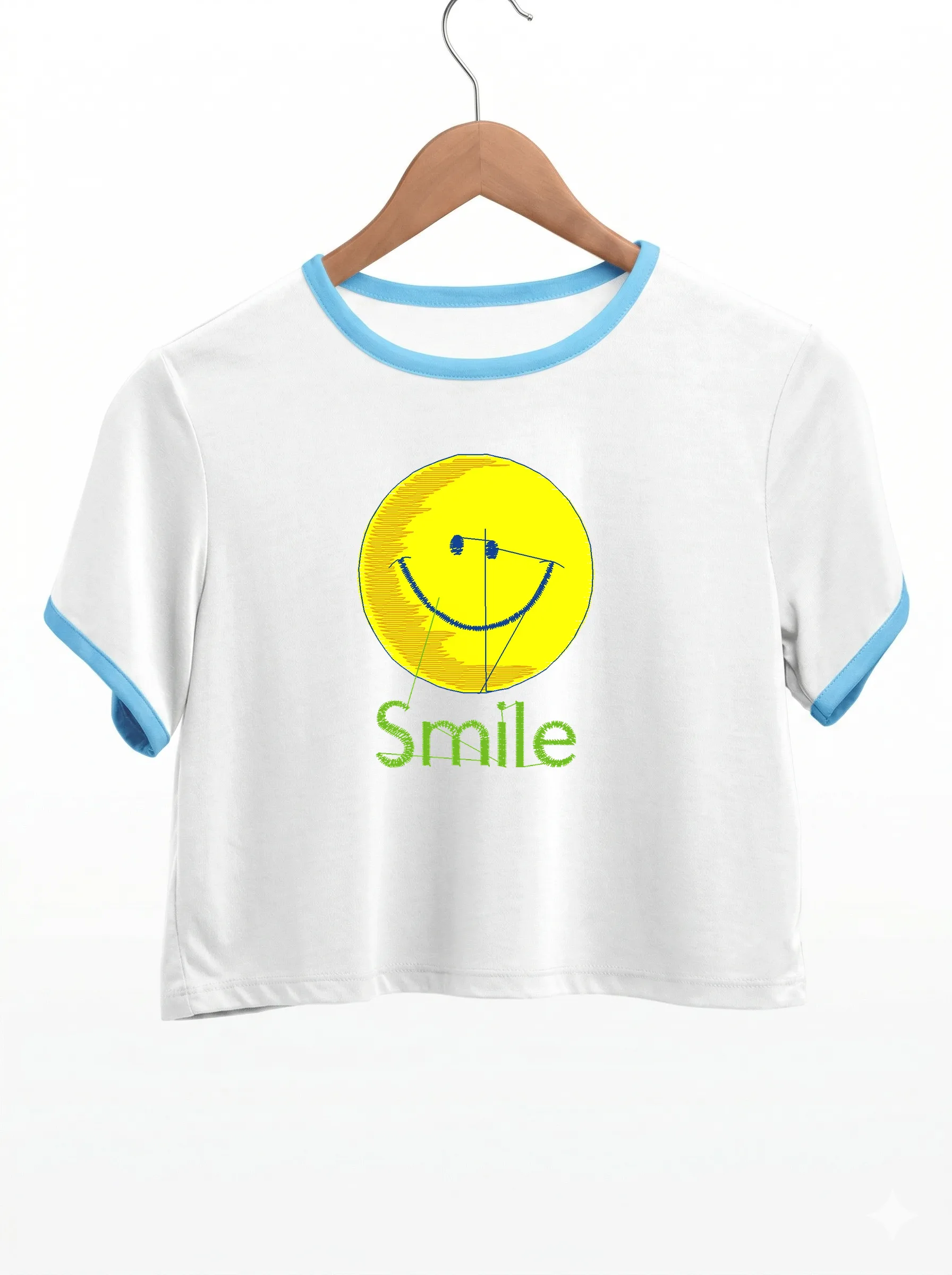Дизайн машинной вышивки «Веселый смайлик Smile» (61.2×80.6 мм) — вид 9