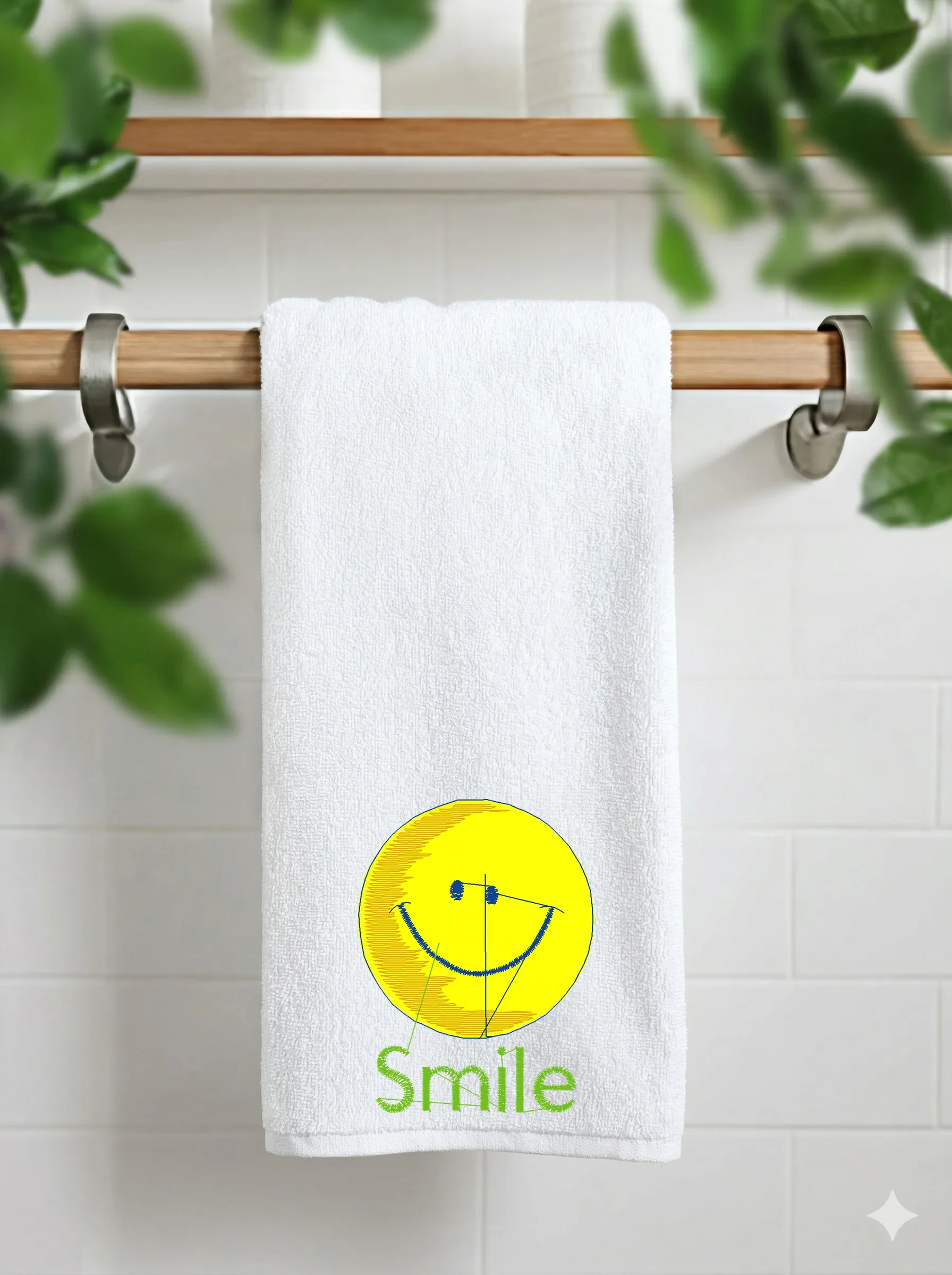 Дизайн машинной вышивки «Веселый смайлик Smile» (61.2×80.6 мм) — вид 11