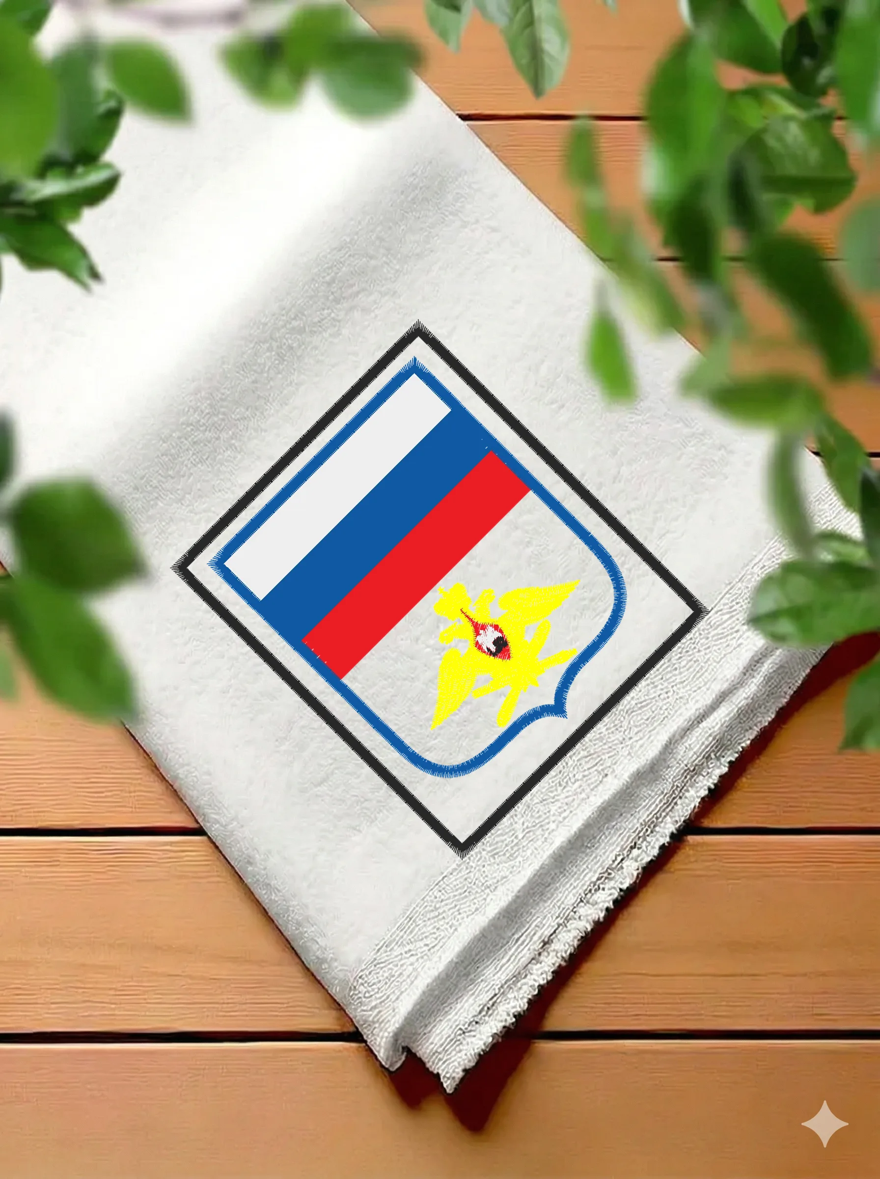 Дизайн машинной вышивки «Шеврон с гербом РФ» (85×100 мм) — вид 7