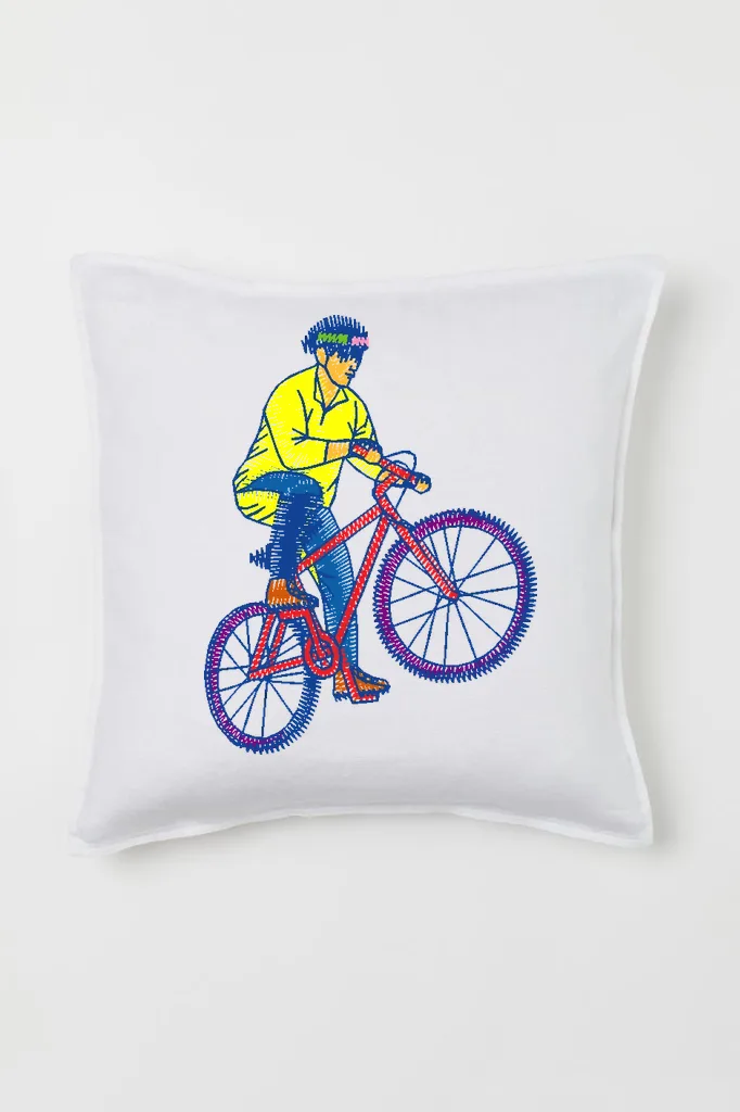 Дизайн машинной вышивки «Спортивный велосипедист» (42.1×55.7 мм) — вид 2