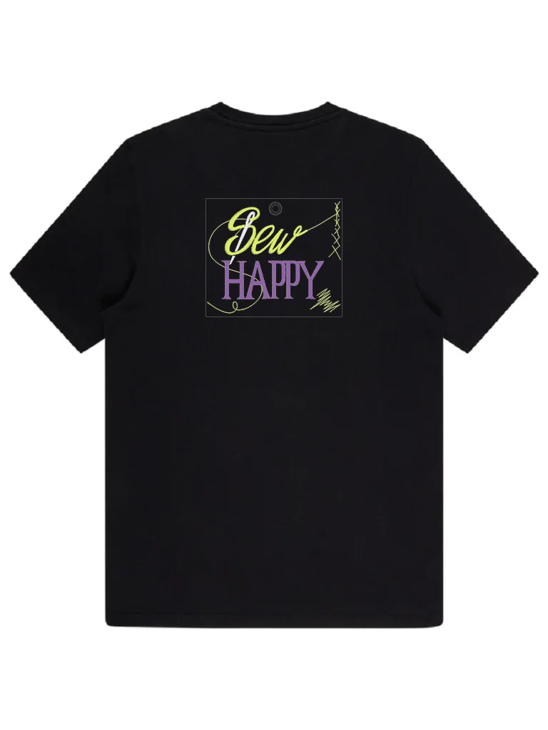 Дизайн машинной вышивки «Надпись Sew Happy» (75×65 мм) — вид 4