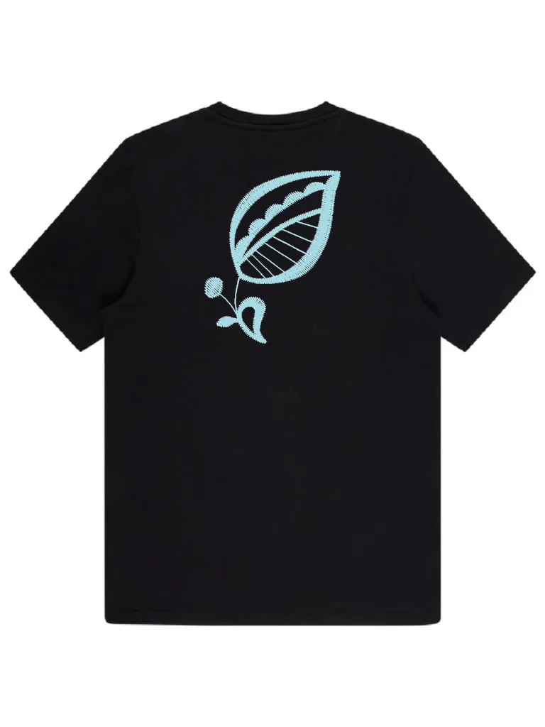 Дизайн машинной вышивки «Ажурный лазурный лист» (32.6×41.7 мм) — вид 4