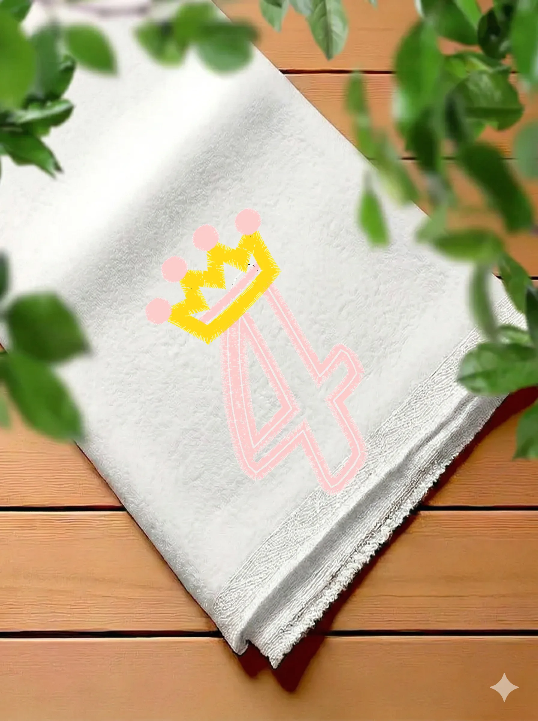 Дизайн машинной вышивки «Цифра 4 с короной» (49.5×73.3 мм) — вид 7