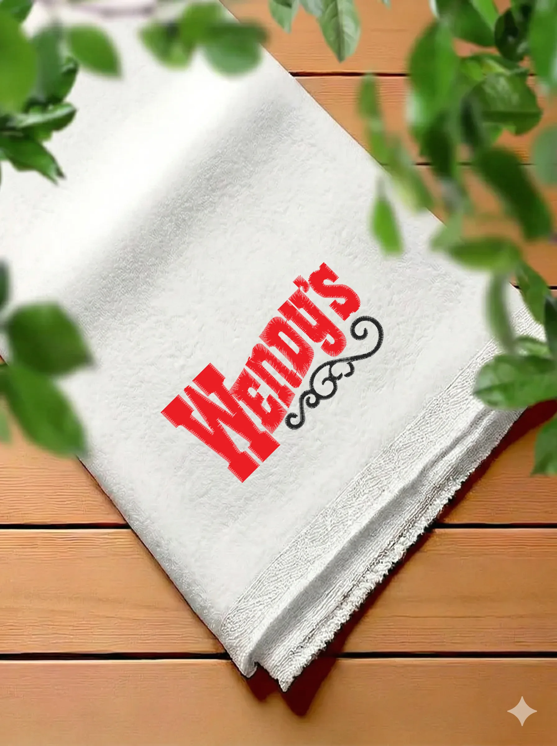 Дизайн машинной вышивки «Логотип Wendy's» (94×46.4 мм) — вид 7